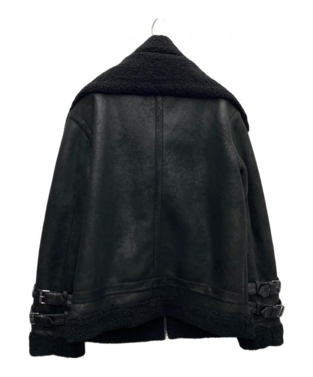 中古・古着通販】ZARA (ザラ) ムートンジャケット ブラック サイズ:L