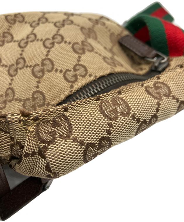 GUCCI GGパターン ウエストポーチ　ベージュ 中古・古着通販】GUCCI (グッチ) ウエストポーチ ベージュ｜ブランド