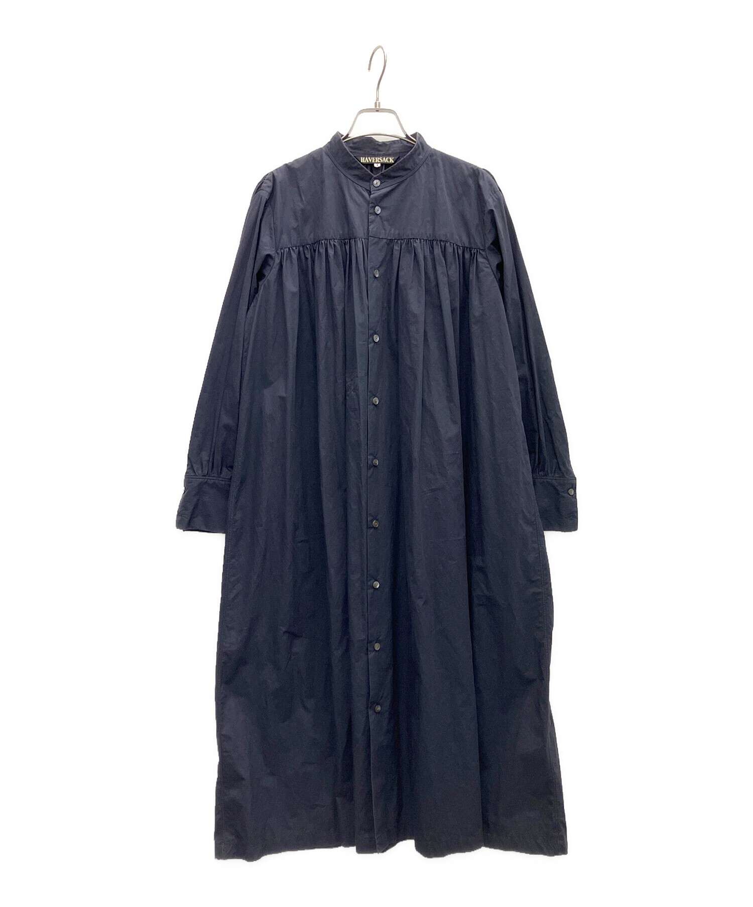 中古・古着通販】HAVERSACK (ハバーサック) 長袖ワンピース ネイビー