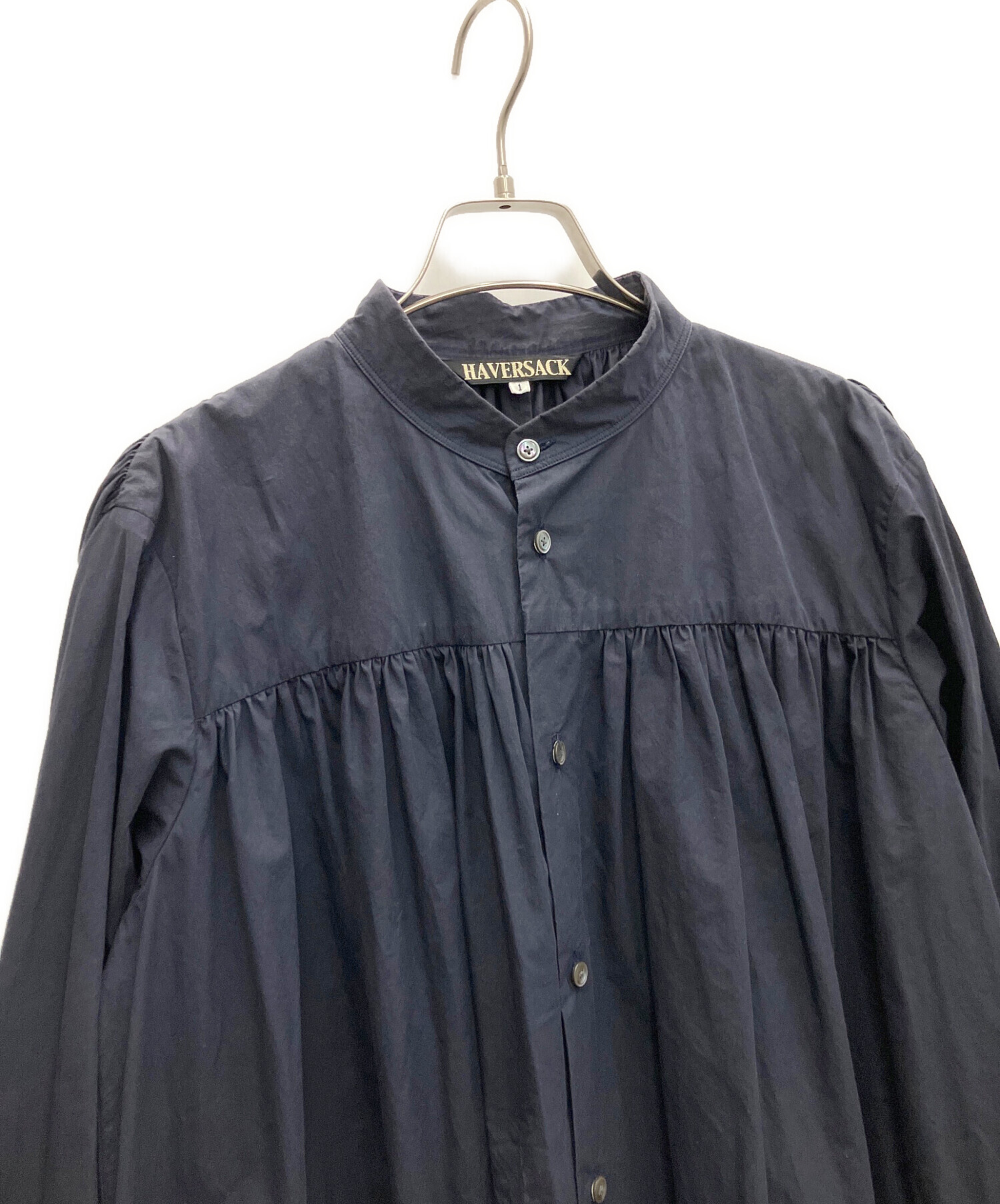中古・古着通販】HAVERSACK (ハバーサック) 長袖ワンピース ネイビー