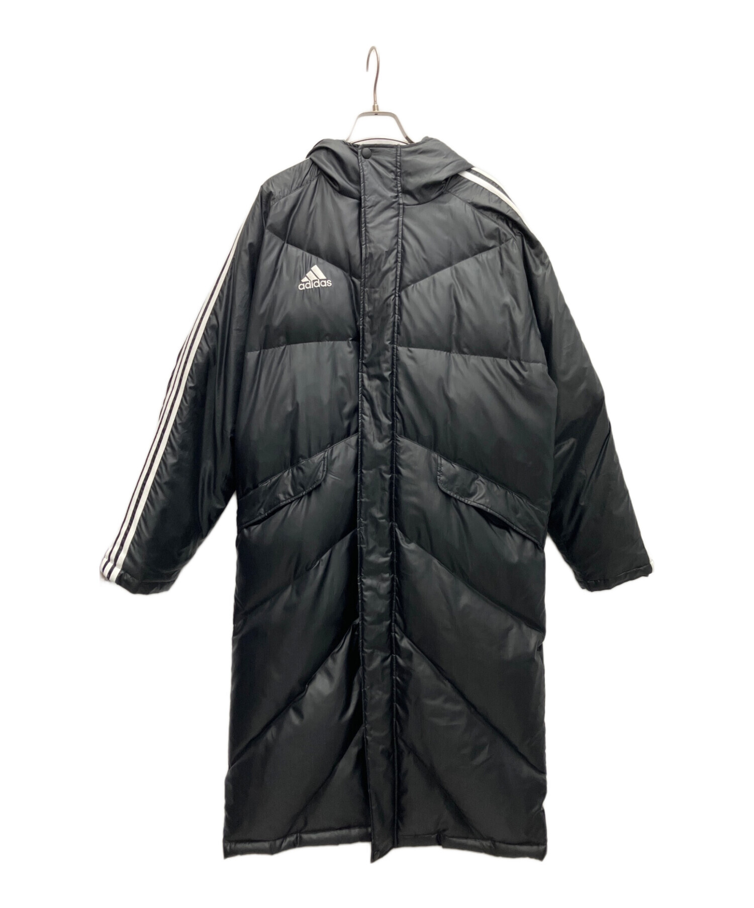 中古・古着通販】adidas (アディダス) ダウンコート ブラック サイズ:L 