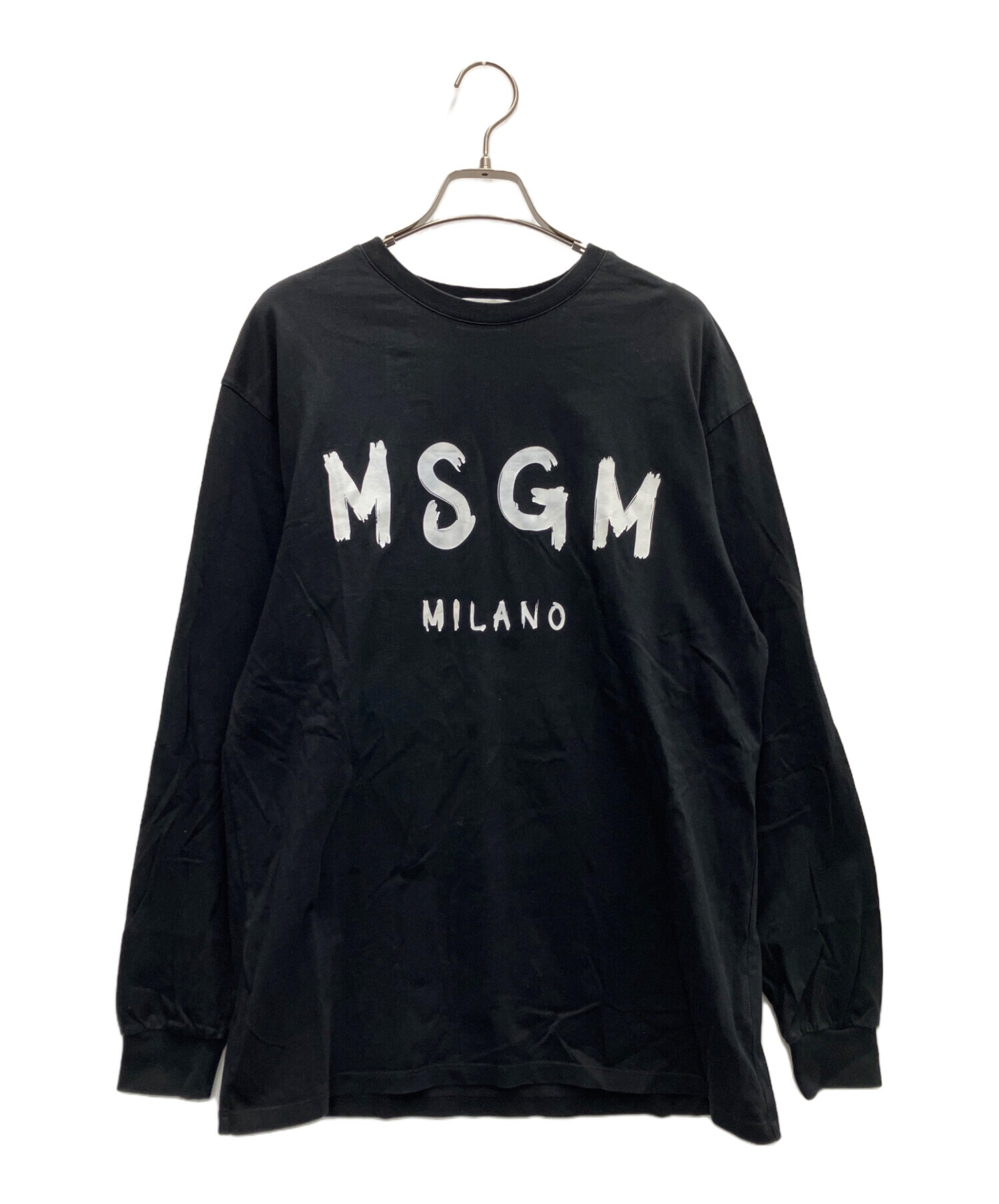 中古・古着通販】MSGM (エムエスジーエム) 長袖カットソー ブラック