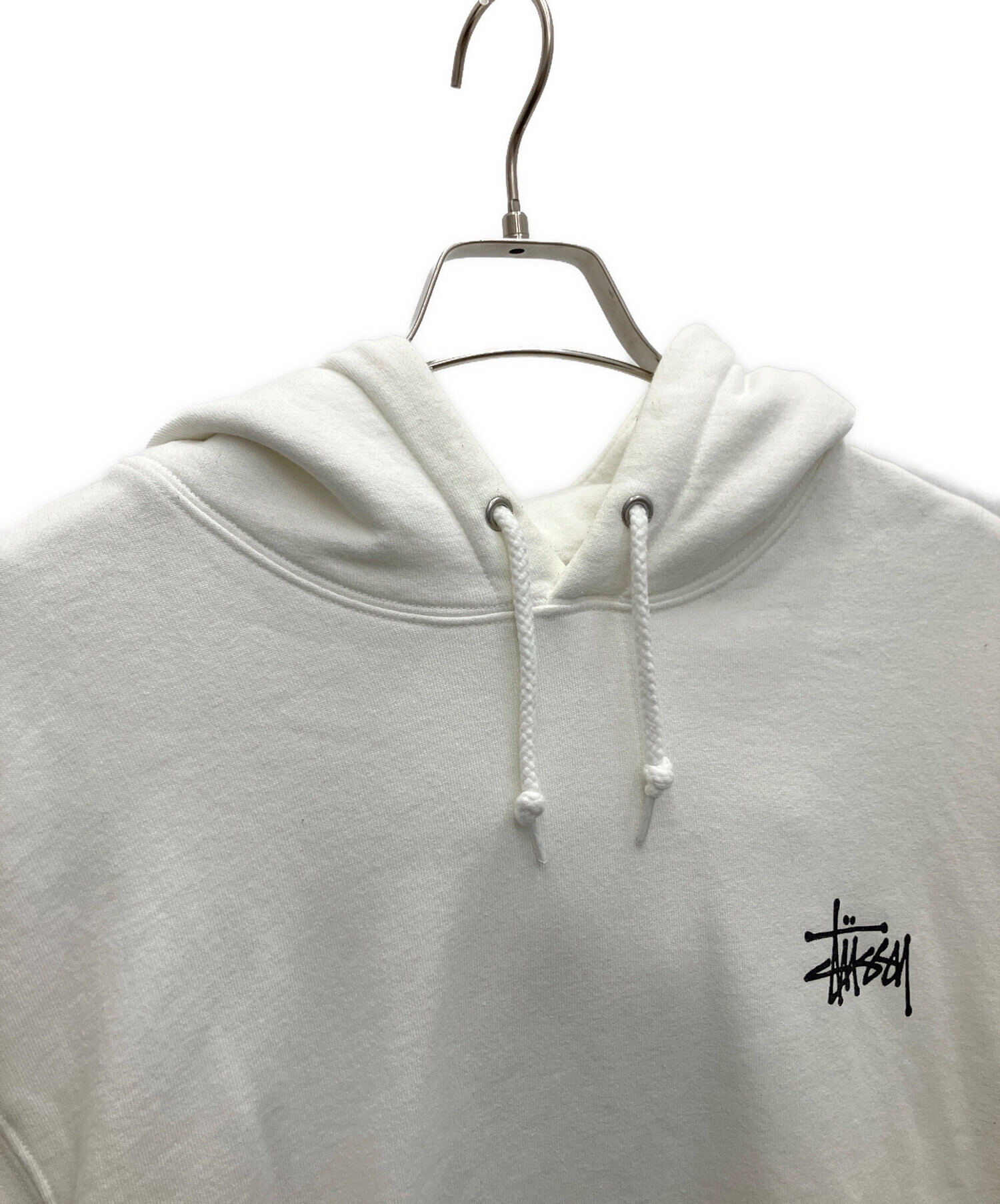 中古・古着通販】stussy (ステューシー) パーカー ホワイト サイズ:L 