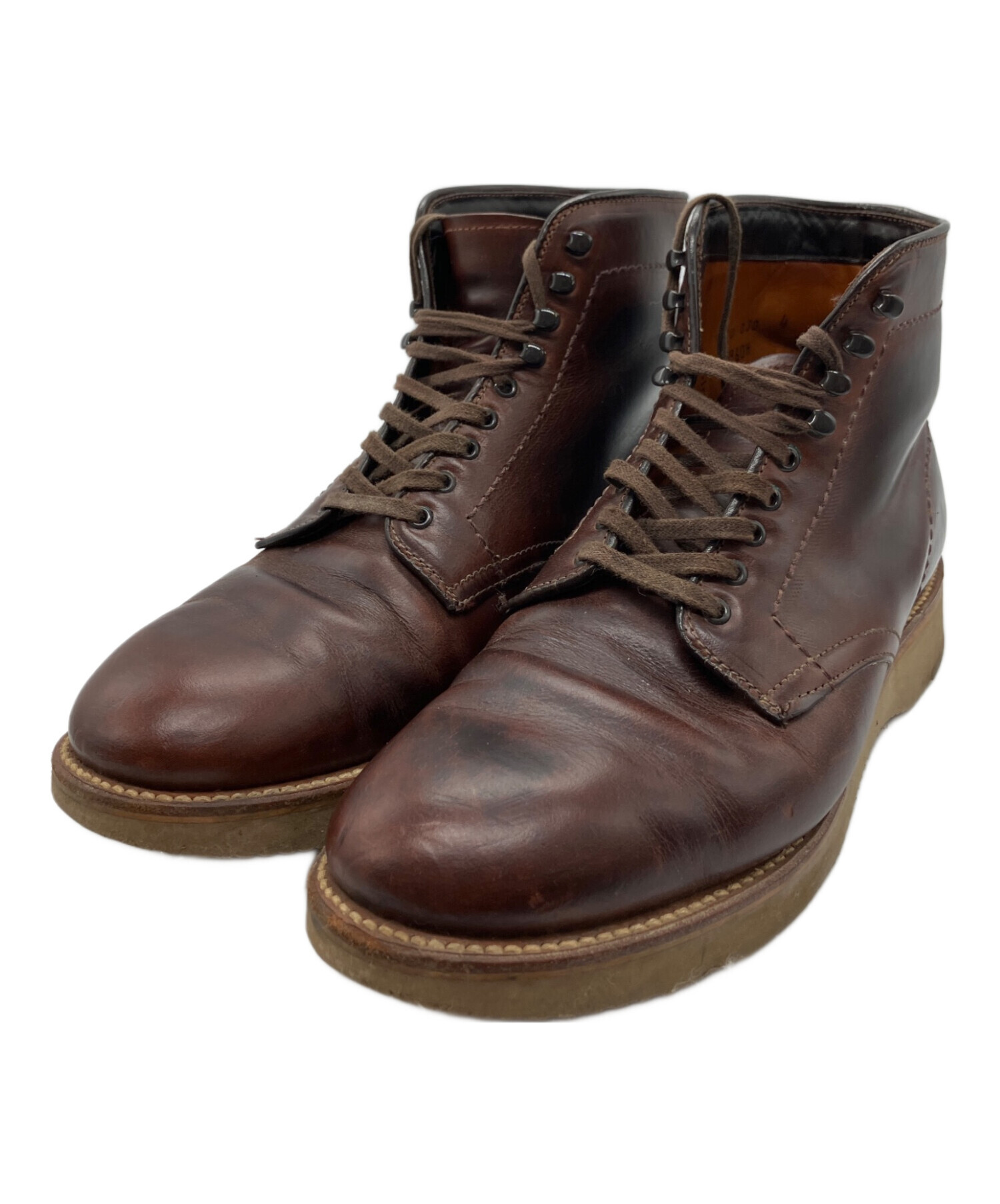 中古・古着通販】ALDEN (オールデン) ブーツ ブラウン サイズ:7 1/2