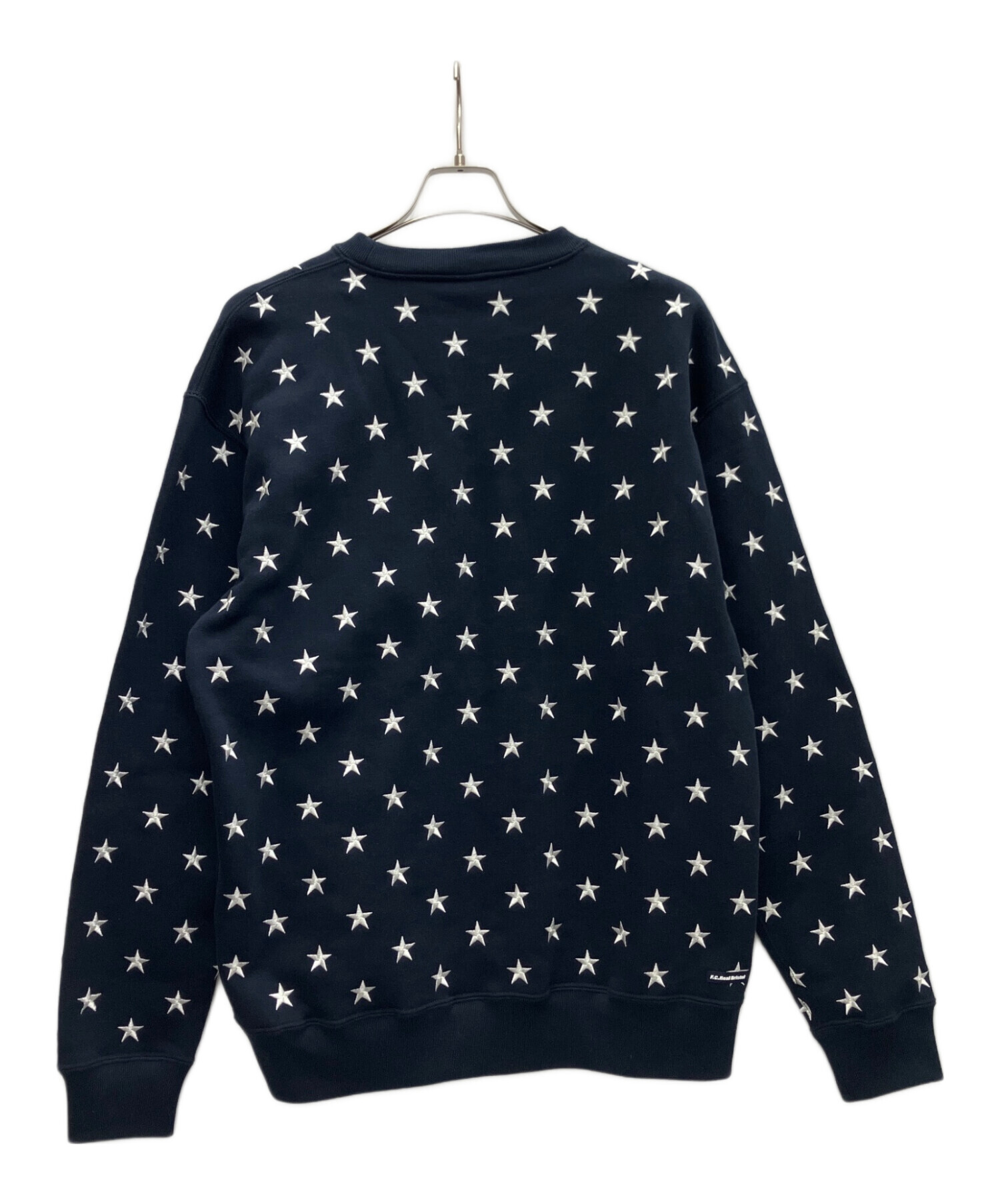 FCRB Bristol ブリストル スター スウェット XL 黒 STAR 中古・古着通販】Bristol (ブリストル) ALL OVER STAR CREWNECK SWEAT