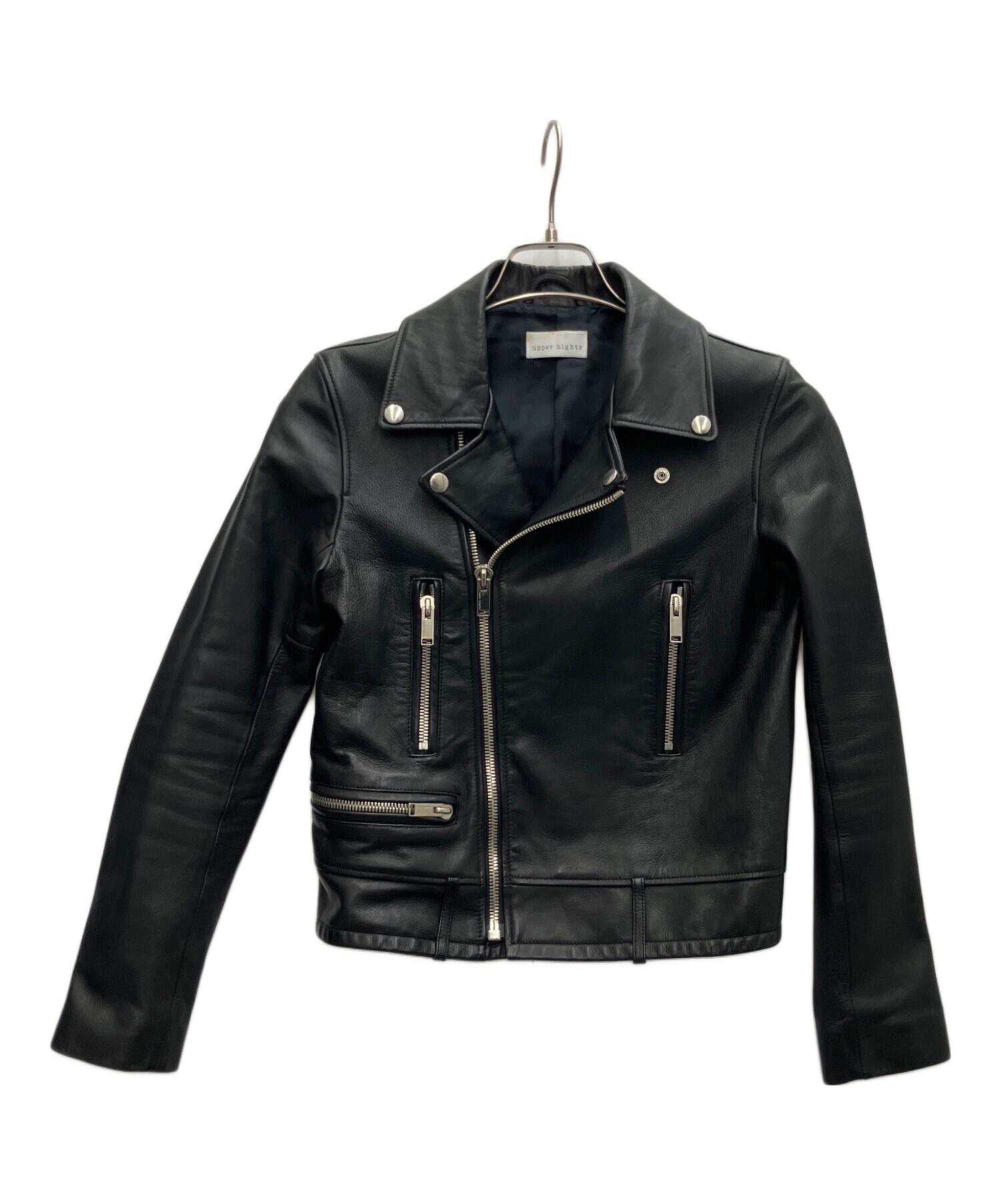 美品✨アッパーハイツ　1 ラムレザー　ライダースジャケット　黒　羊革 美品✨アッパーハイツ 1 ラムレザー ライダースジャケット 黒 羊革