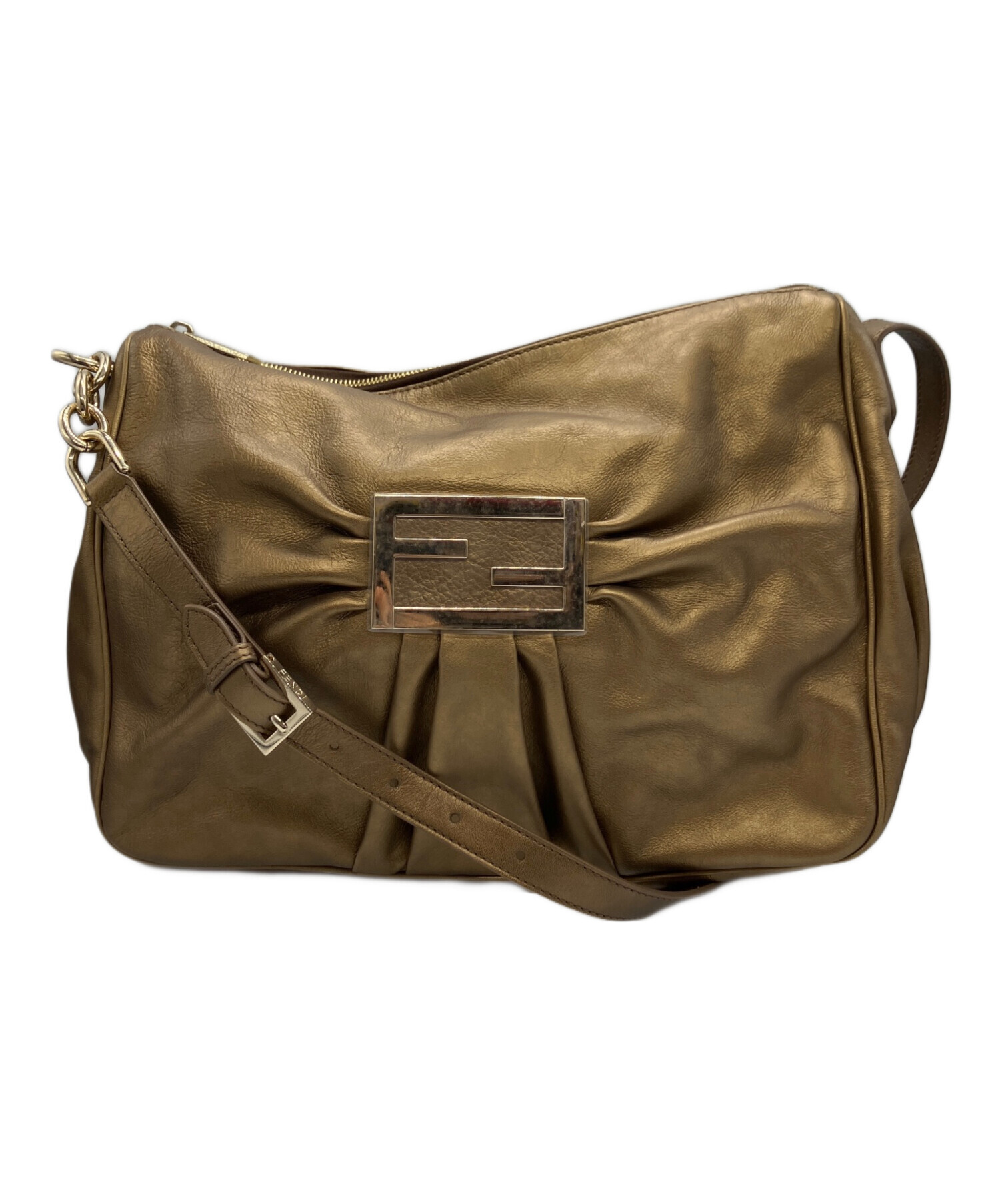 中古・古着通販】FENDI (フェンディ) ショルダーバッグ ゴールド 