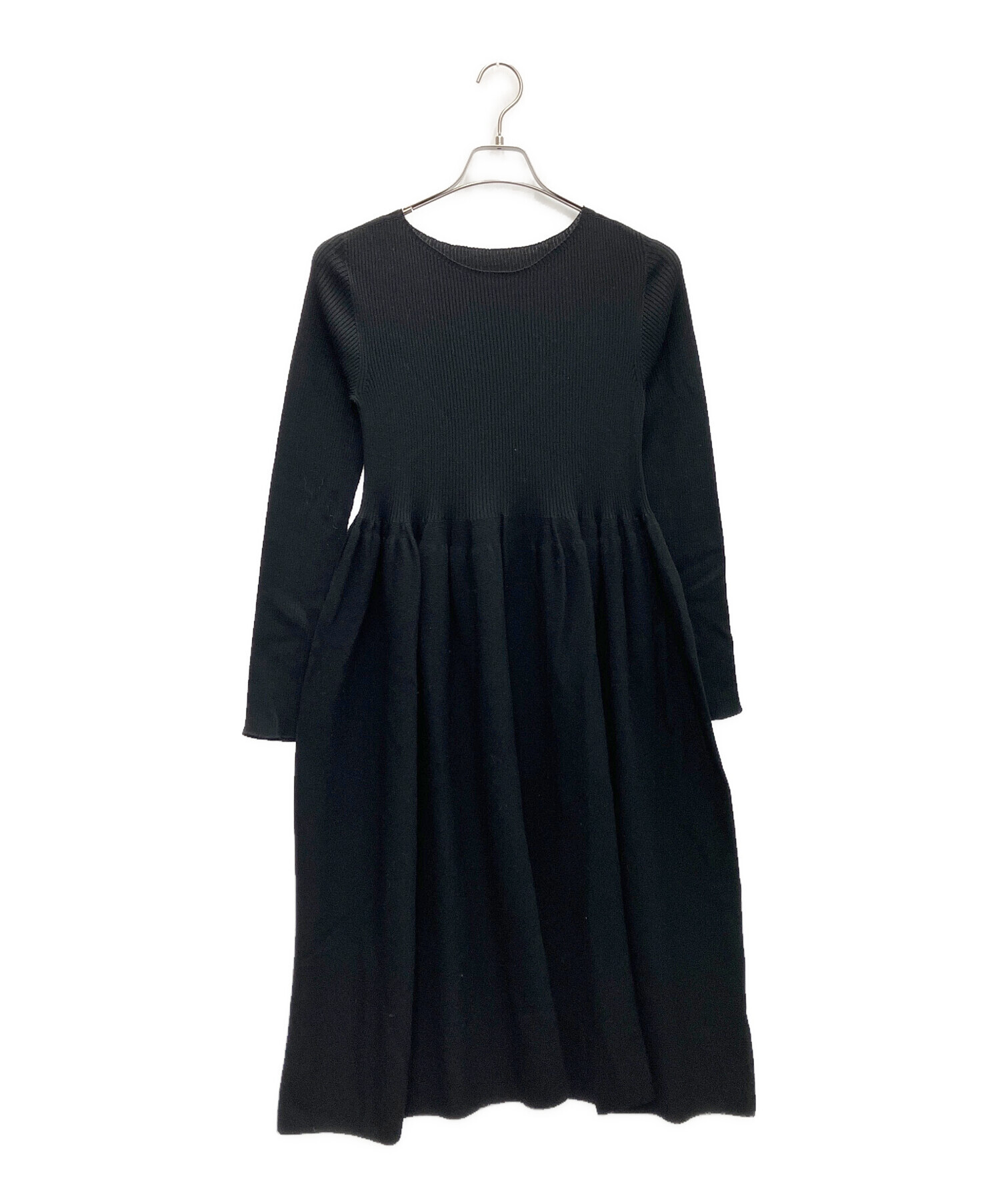 中古・古着通販】IENA (イエナ) ニットワンピース ブラック サイズ 