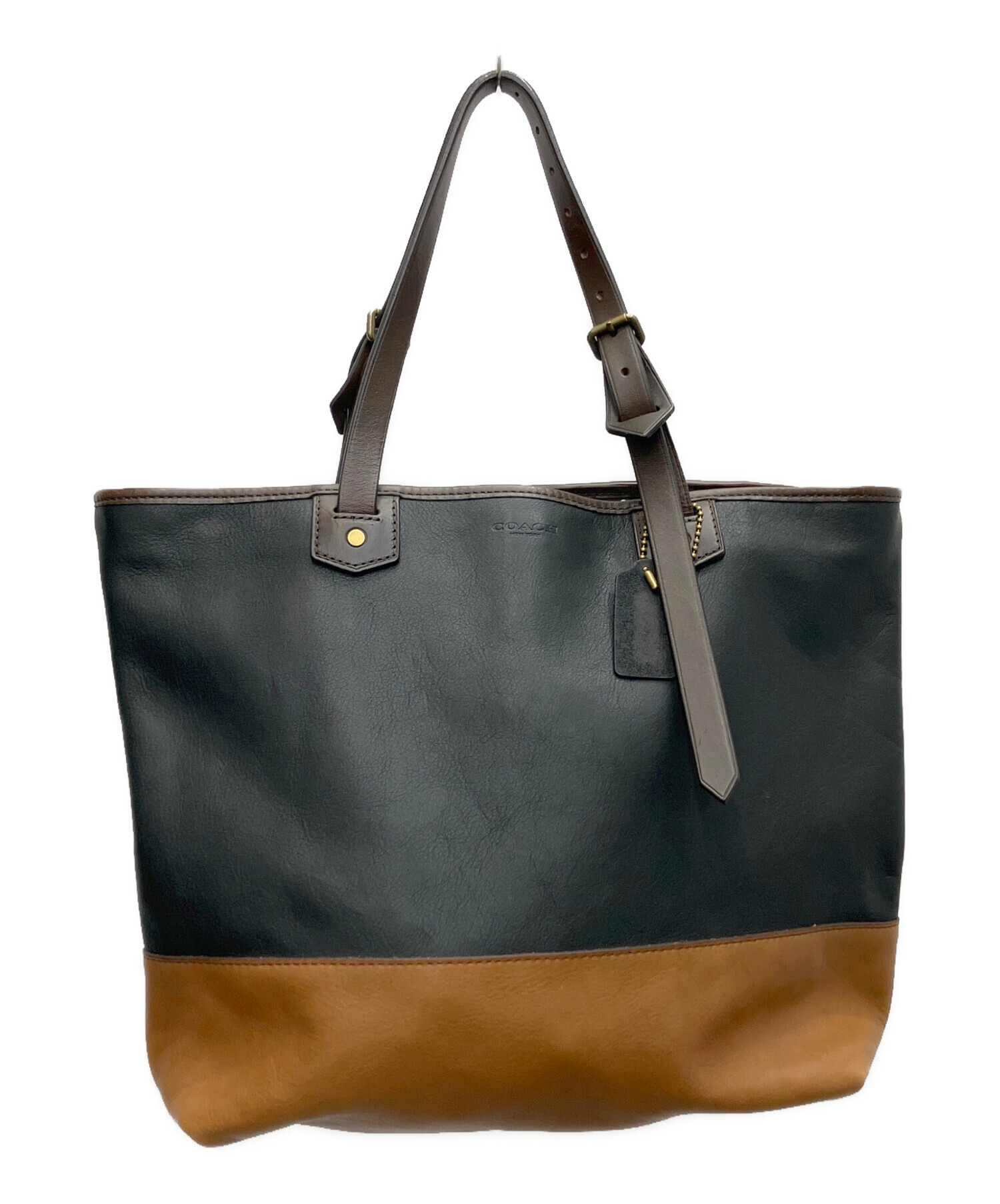 中古・古着通販】COACH (コーチ) トートバッグ ブラック×ブラウン