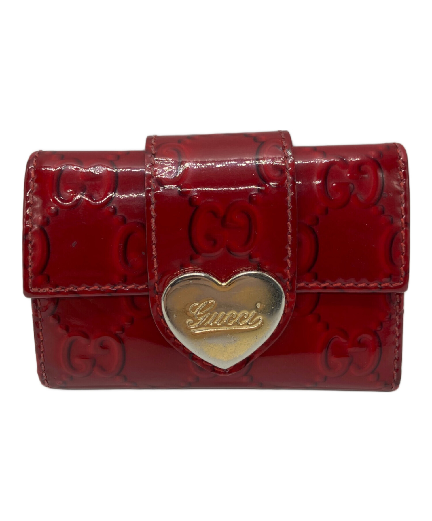 GUCCI レザーキーケース レッド 中古・古着通販】GUCCI (グッチ) キーケース レッド｜ブランド・古着