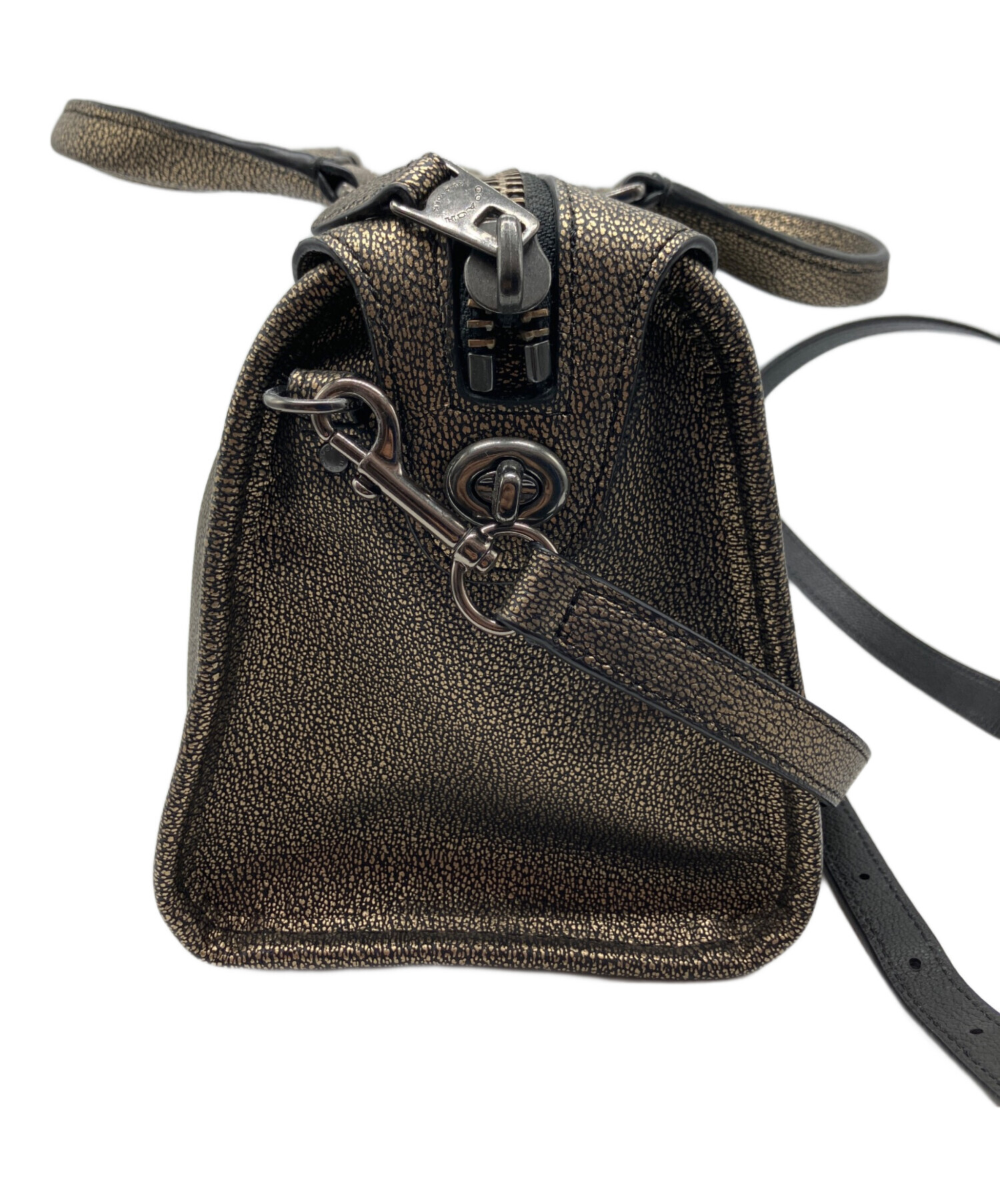 中古・古着通販】COACH (コーチ) 2WAYショルダーバッグ ゴールド