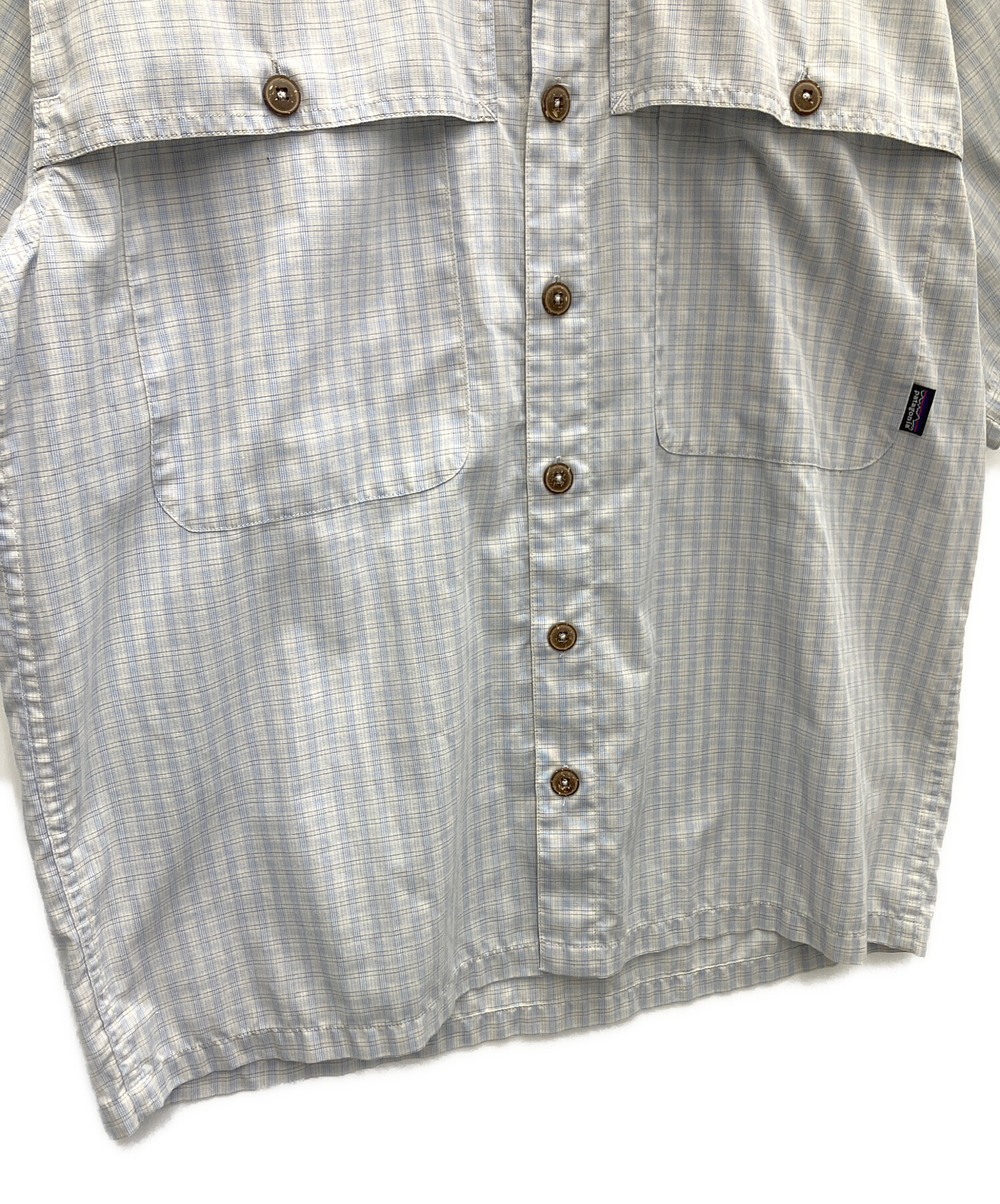 中古・古着通販】Patagonia (パタゴニア) 半袖シャツ ブルー サイズ:S