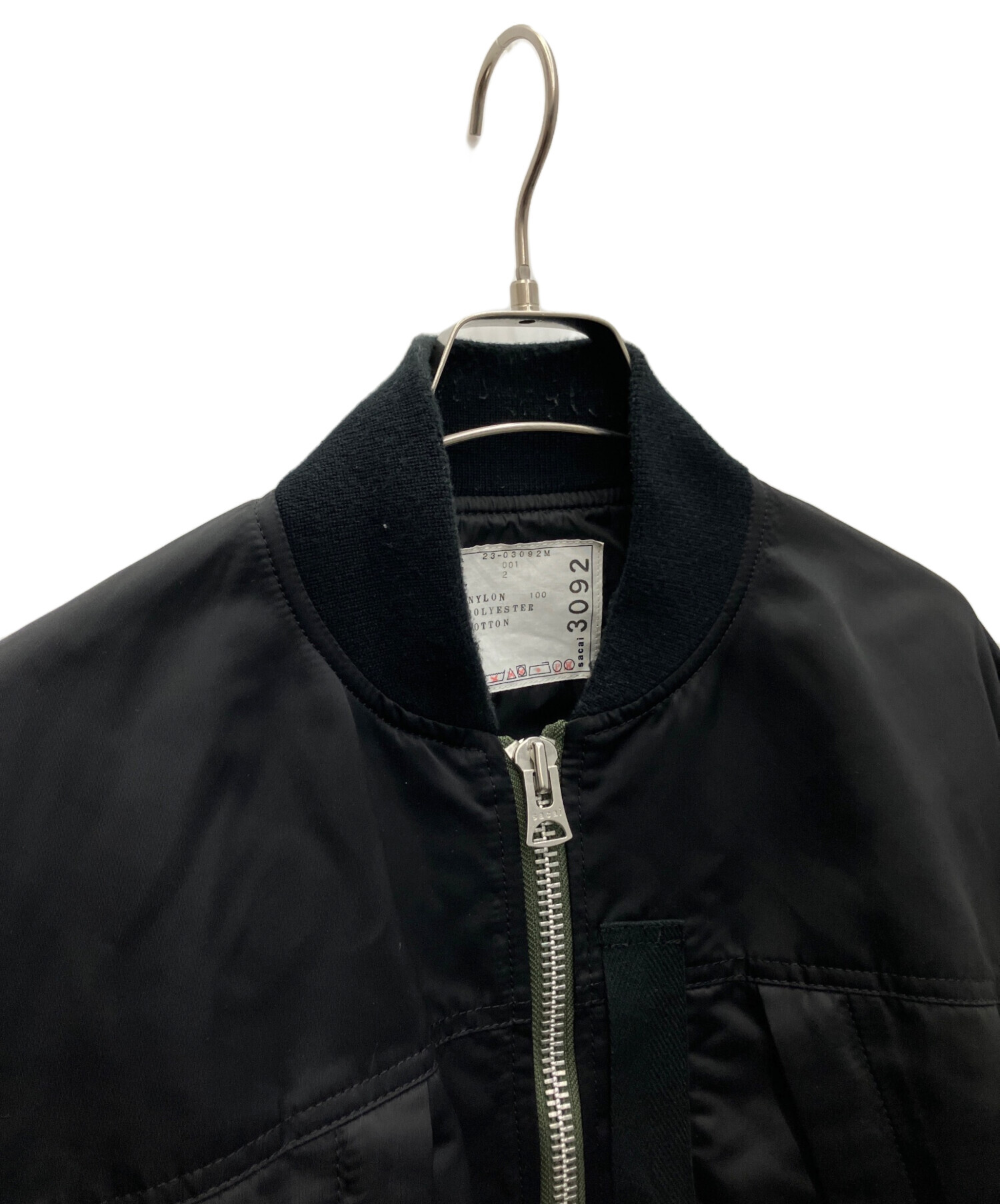 中古・古着通販】sacai (サカイ) Nylon Twill Blouson ブラック サイズ