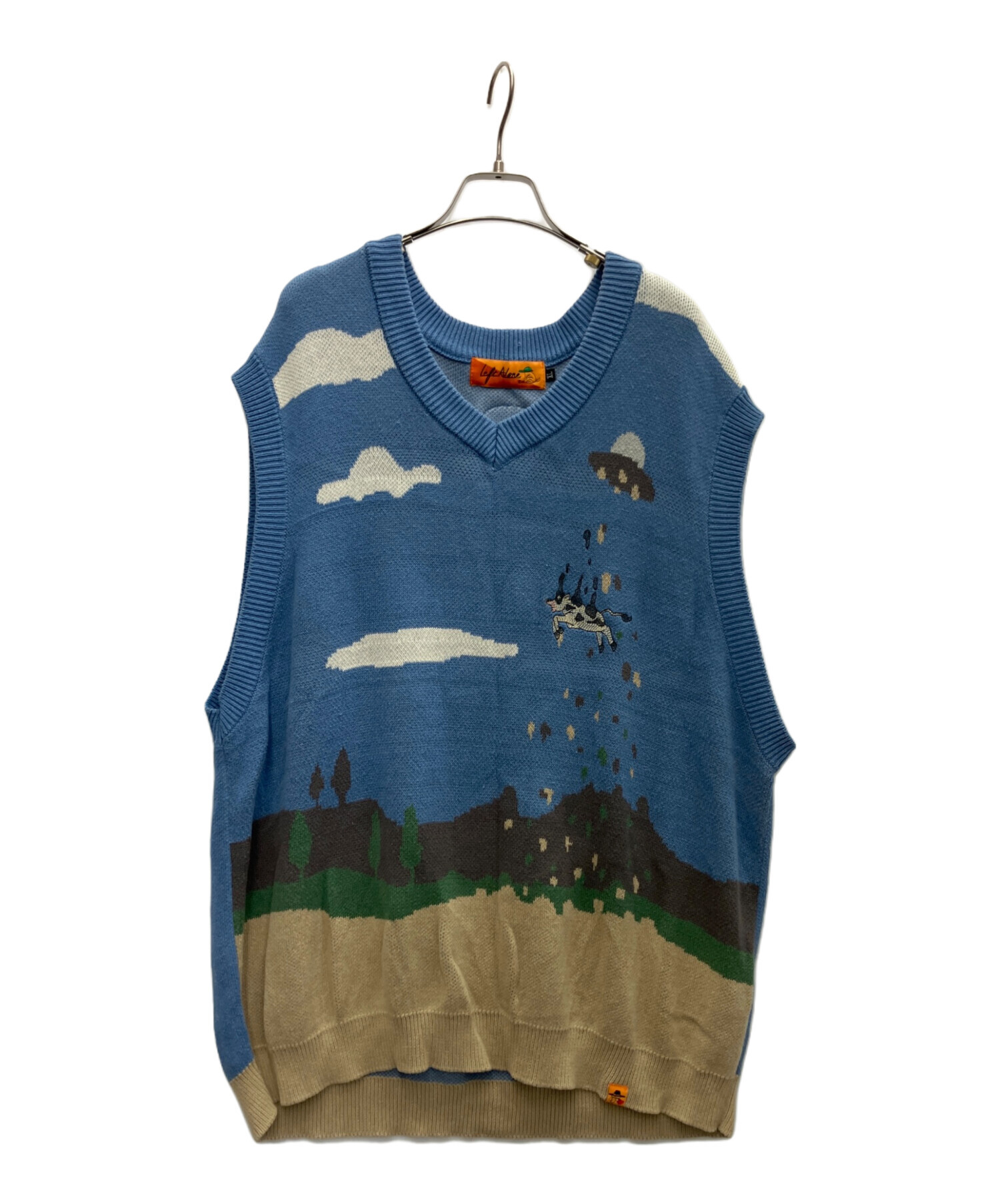 中古・古着通販】Left Alone (レフトアローン) ニットベスト ブルー
