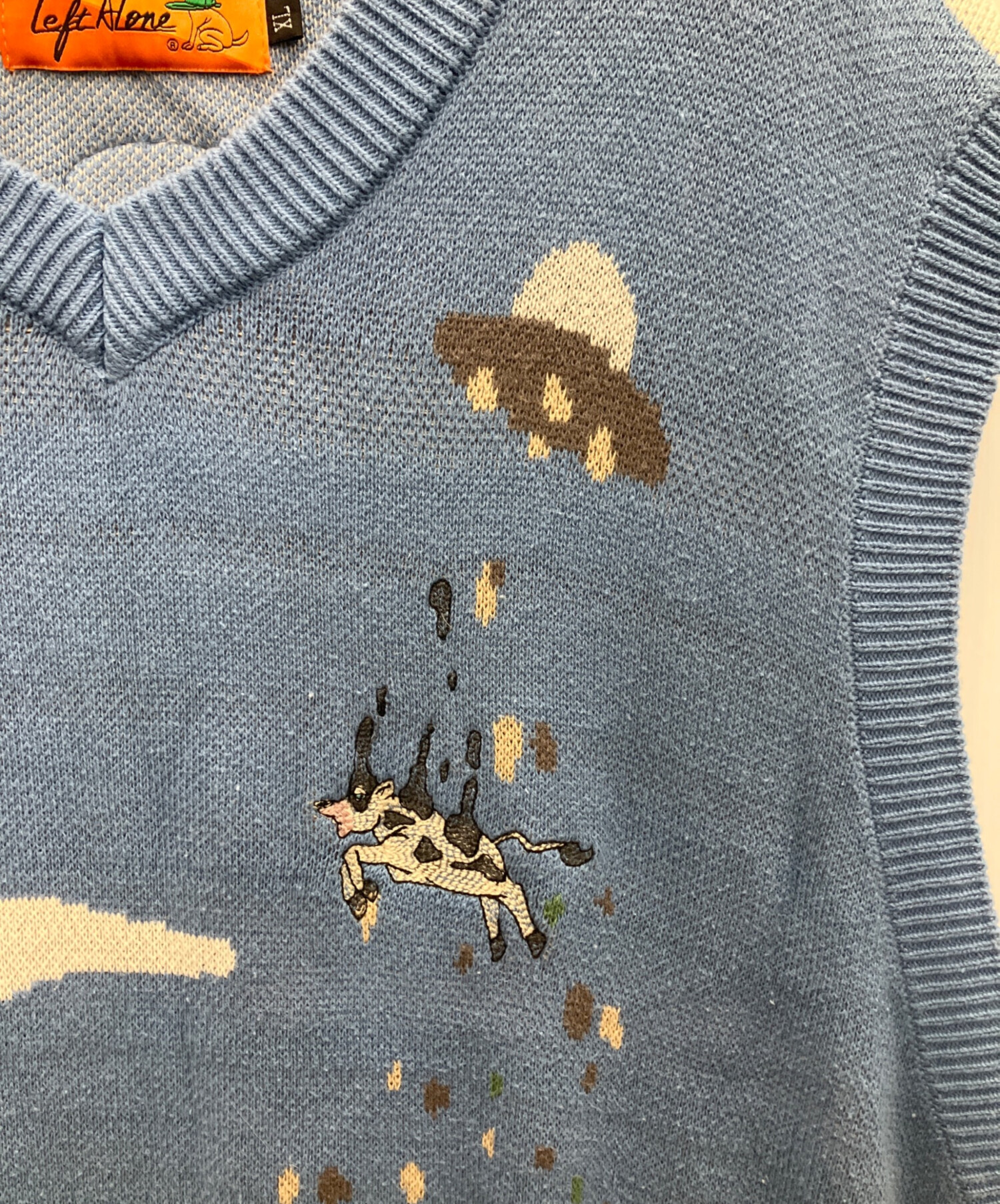 中古・古着通販】Left Alone (レフトアローン) ニットベスト ブルー