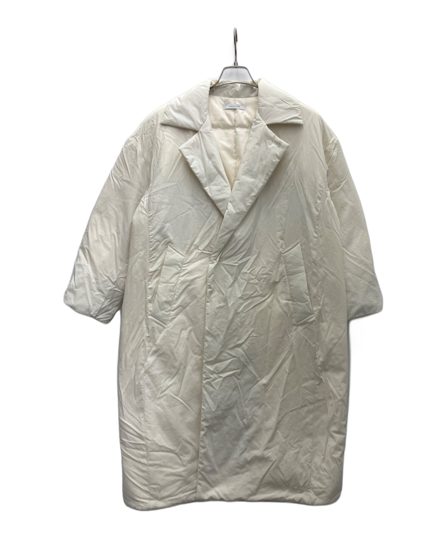 中古・古着通販】SIMPLICITE (シンプリシテ) ダウンコート ホワイト 