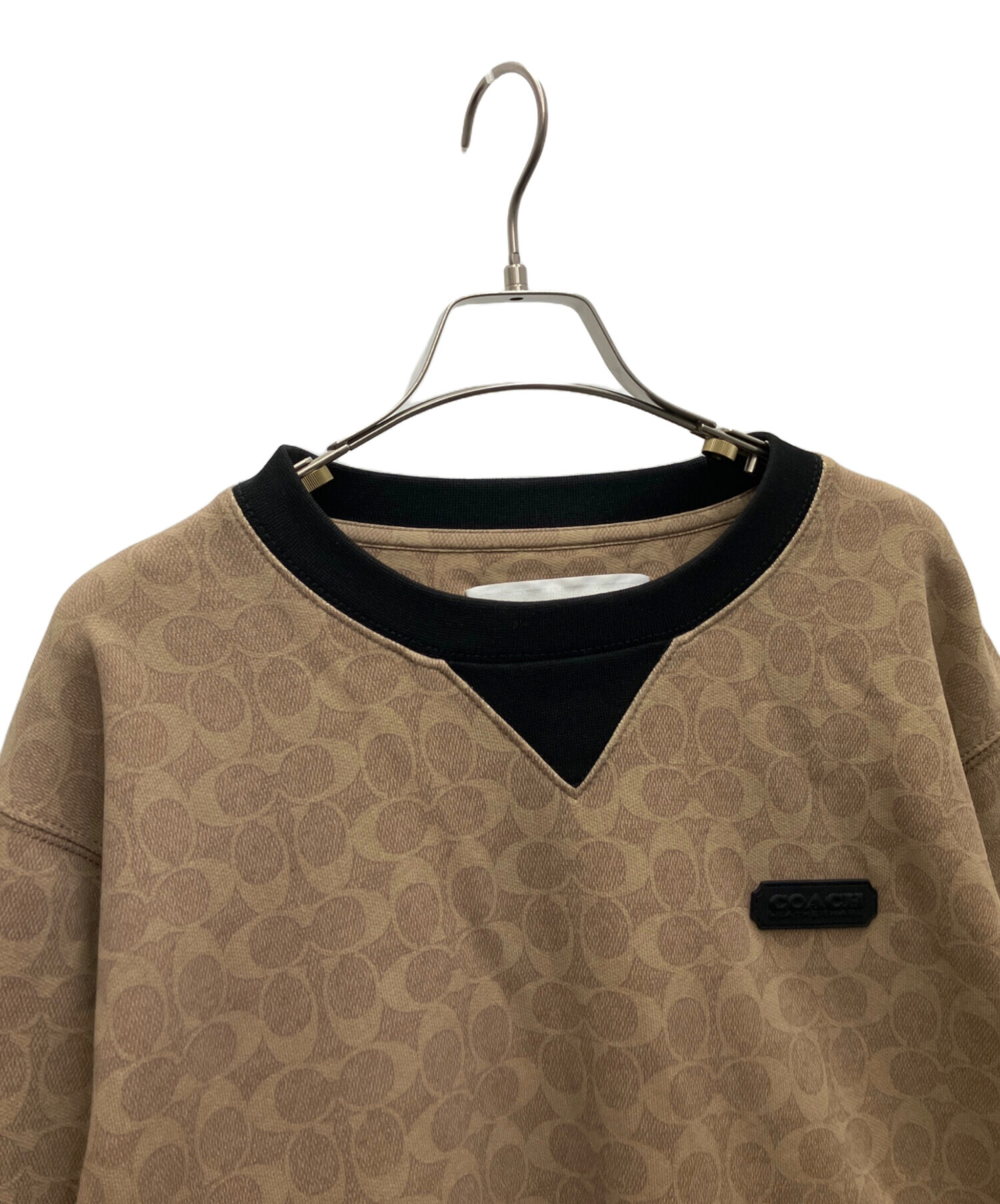 中古・古着通販】COACH (コーチ) スウェット ブラック×ベージュ サイズ 