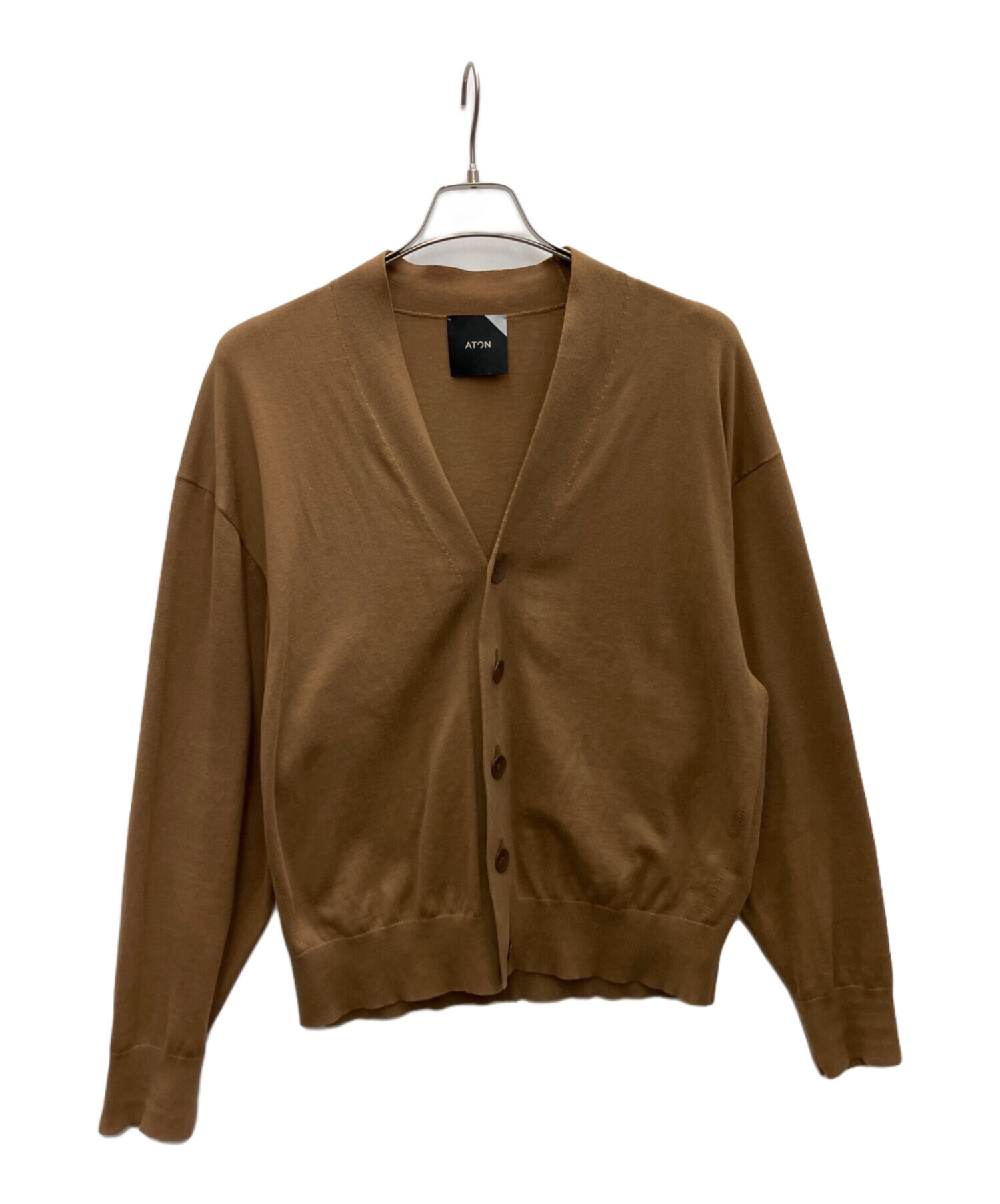 中古・古着通販】ATON (エイトン) 薄手カーディガン ピンク サイズ