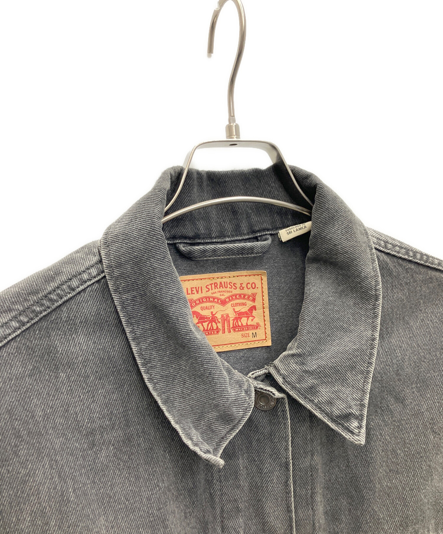 中古・古着通販】LEVI'S (リーバイス) デニムジャケット ブラック