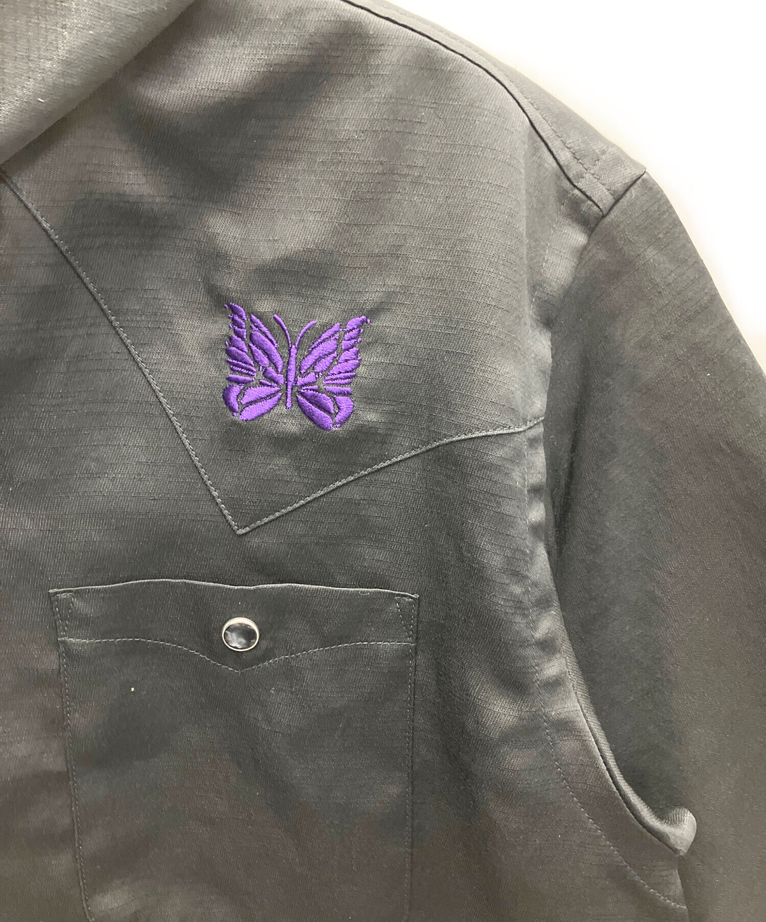 中古・古着通販】Needles (ニードルズ) 半袖シャツ ブラック サイズ:S