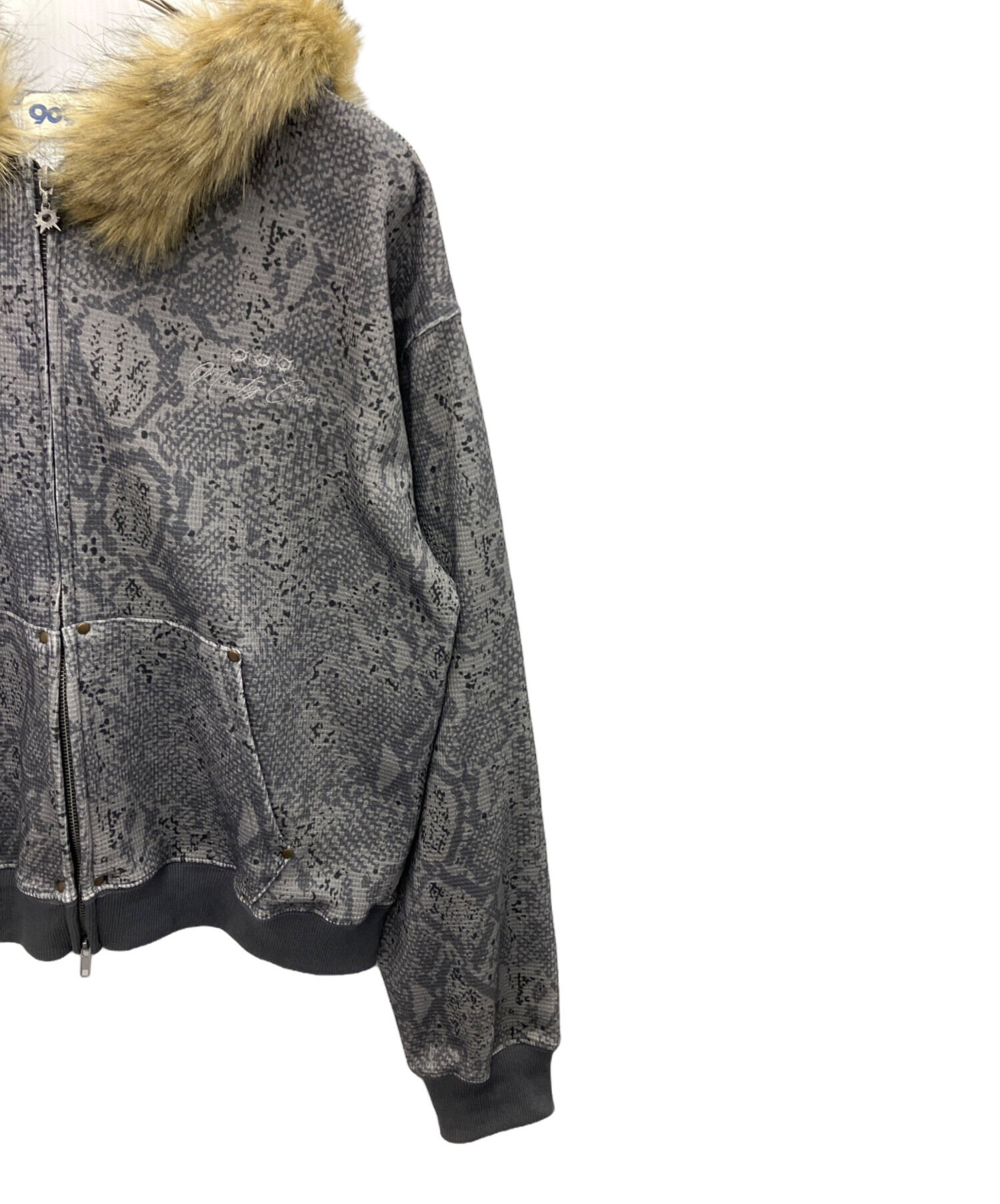 中古・古着通販】9090 (9090) ジップパーカー グレー サイズ:L