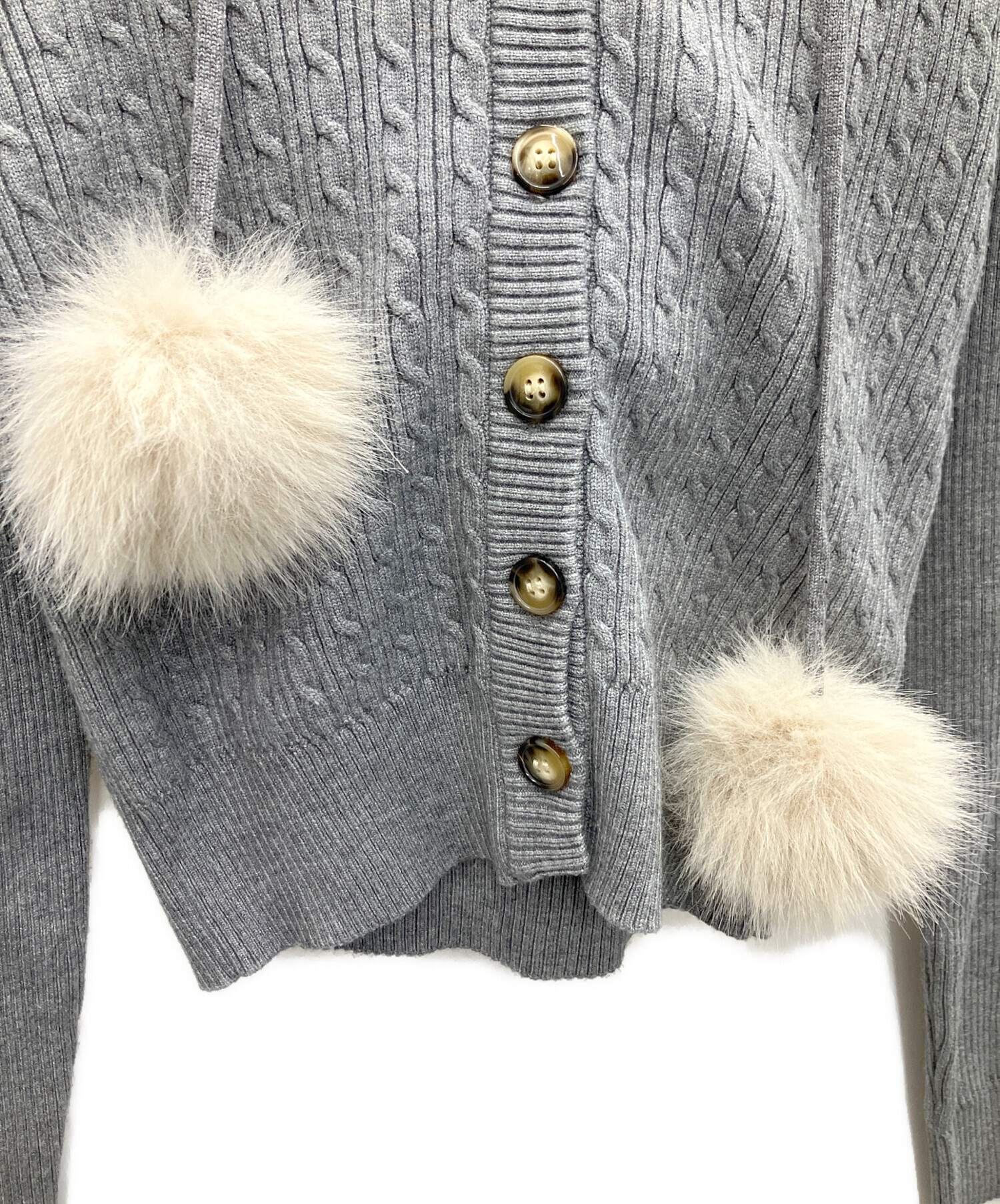 中古・古着通販】ANDMARY (アンドマリー) ニットセットアップ グレー