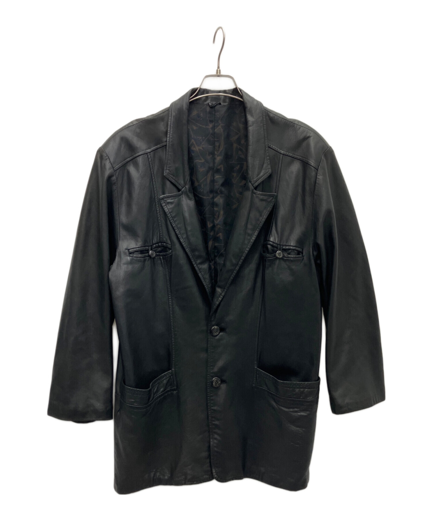 レザージャケット　古着　ブラック　XL相当 中古・古着通販】DIESEL (ディーゼル) レザージャケット ブラック