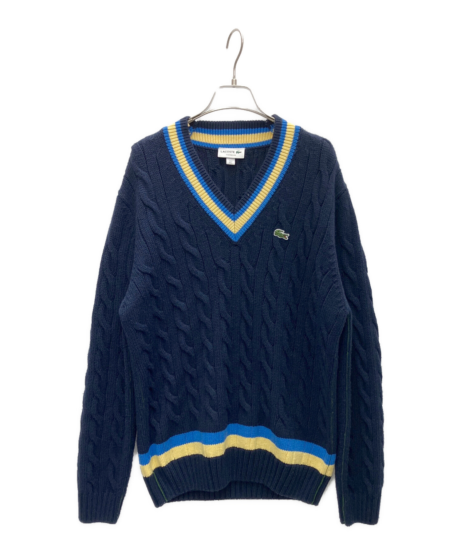 ラコステ LACOSTE ネイビー ウール ニット L ラコステ LACOSTE 