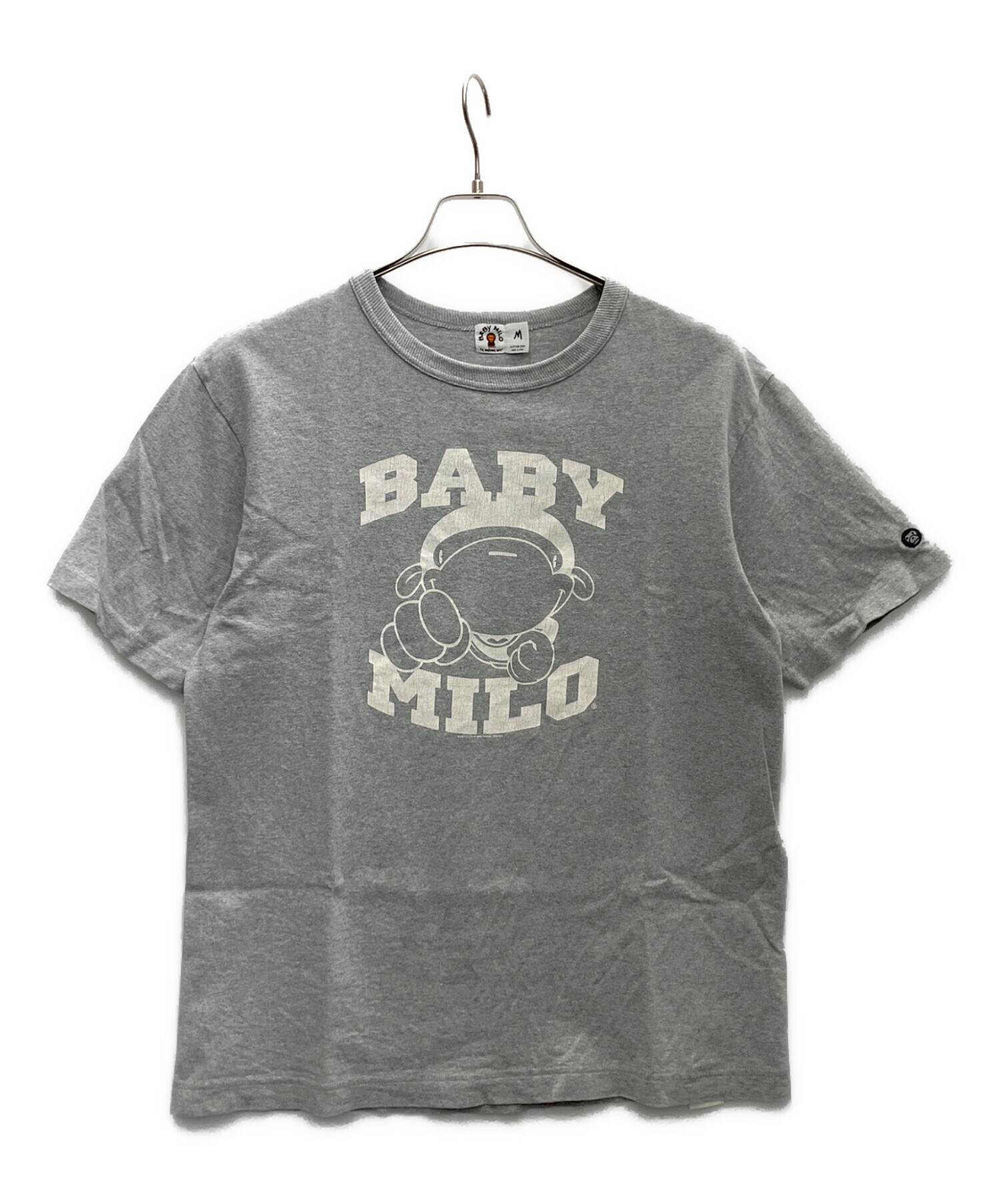【新品】Tシャツ　baby milo Mサイズ　グレー 中古・古着通販】BABY MiLO (ベビーマイロ) 半袖Tシャツ ライトグレー
