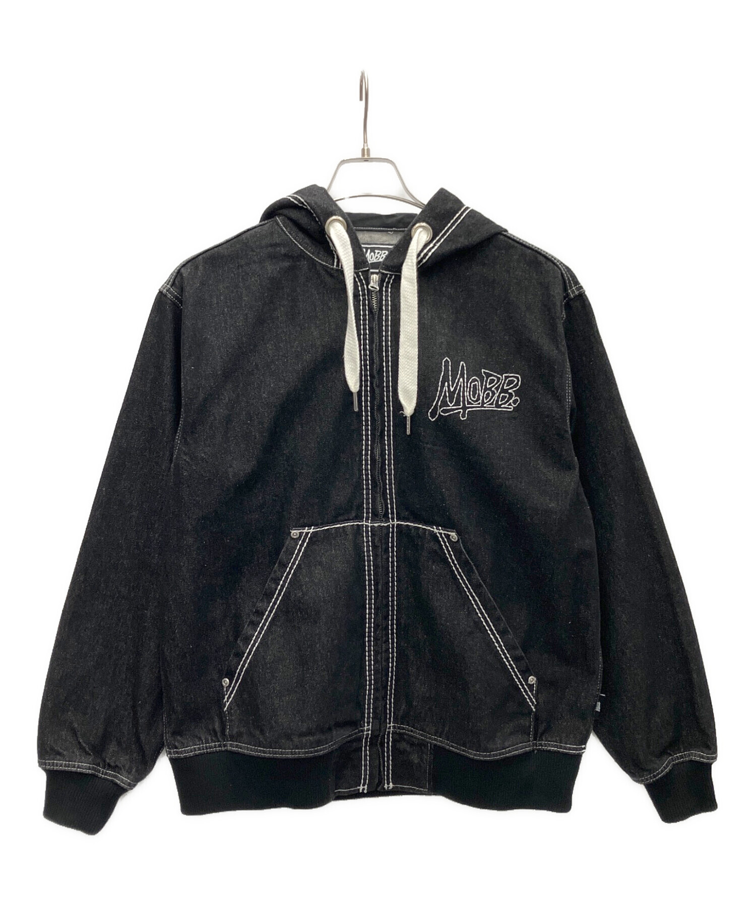 中古・古着通販】MoBB (モブ) FAT STITCH DENIM JACKET ブラック