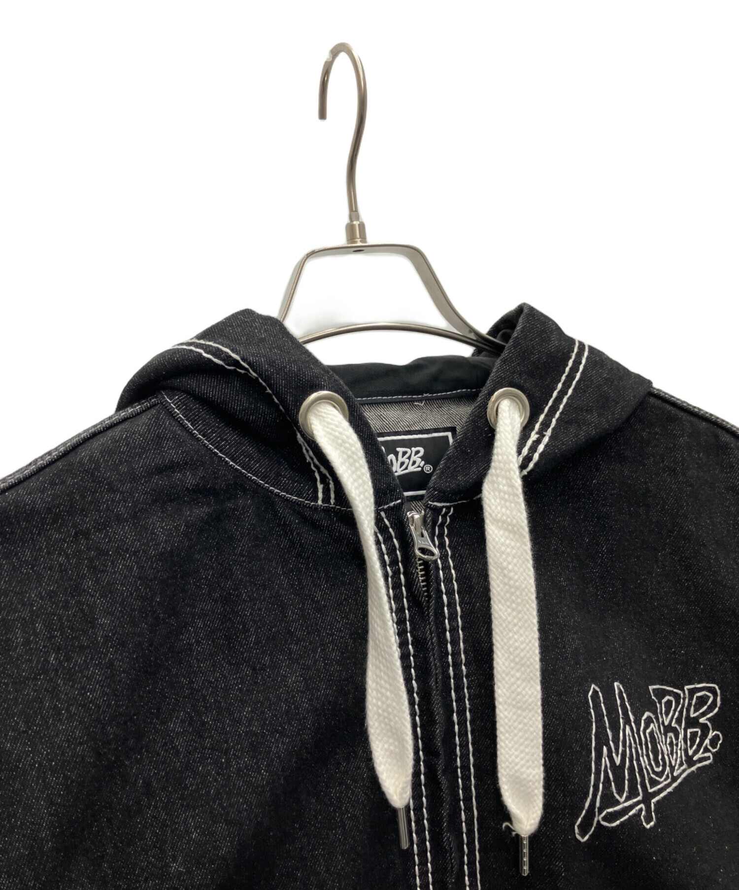 MOBB デニムジャケット 中古・古着通販】MoBB (モブ) FAT STITCH DENIM JACKET ブラック