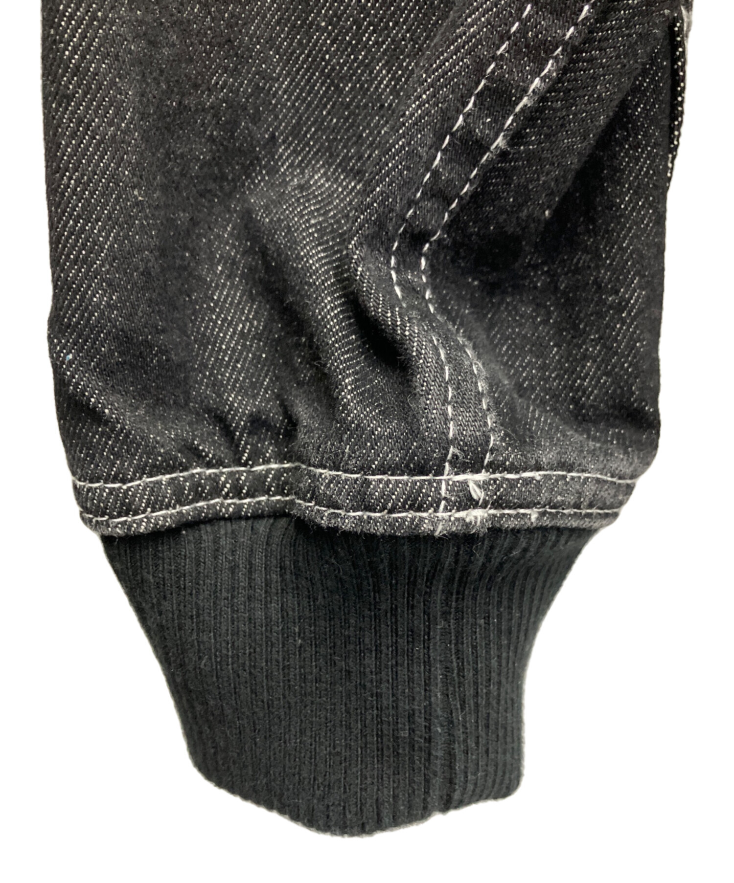 中古・古着通販】MoBB (モブ) FAT STITCH DENIM JACKET ブラック