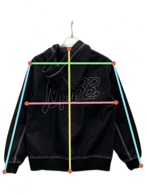 中古・古着通販】MoBB (モブ) FAT STITCH DENIM JACKET ブラック