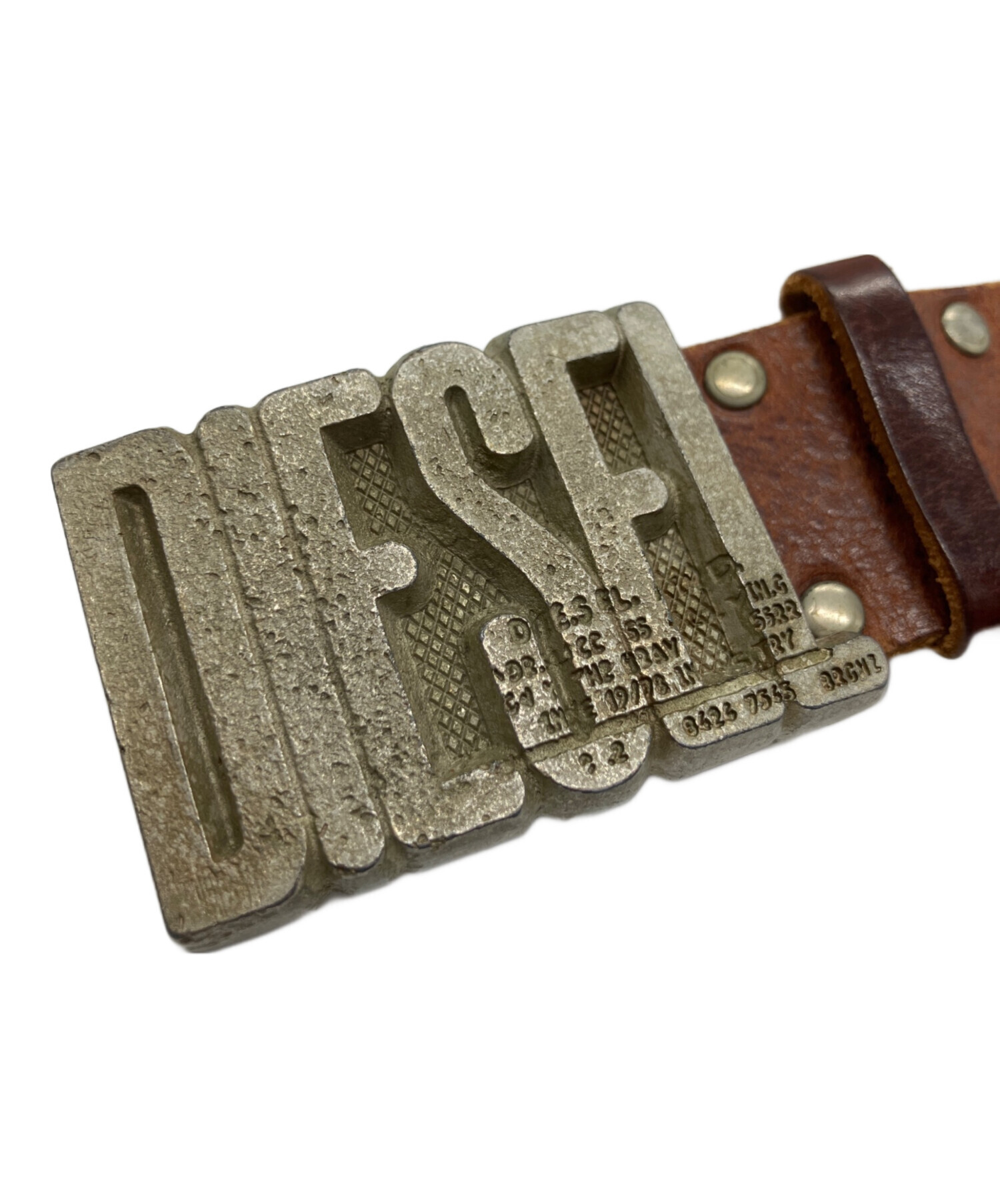 中古・古着通販】DIESEL (ディーゼル) レザーベルト ブラウン