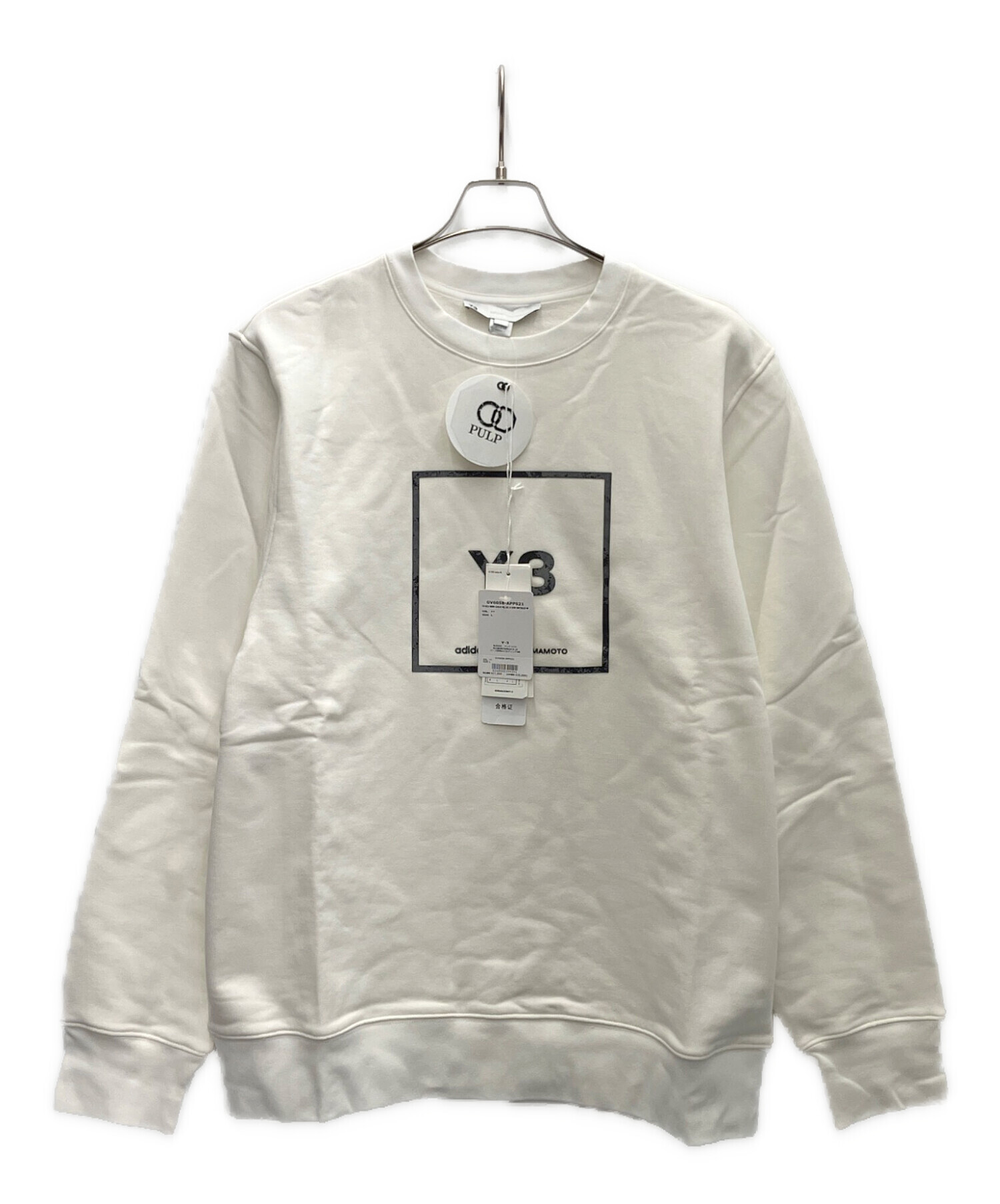 中古・古着通販】Y-3 (ワイスリー) スウェット ホワイト サイズ:L