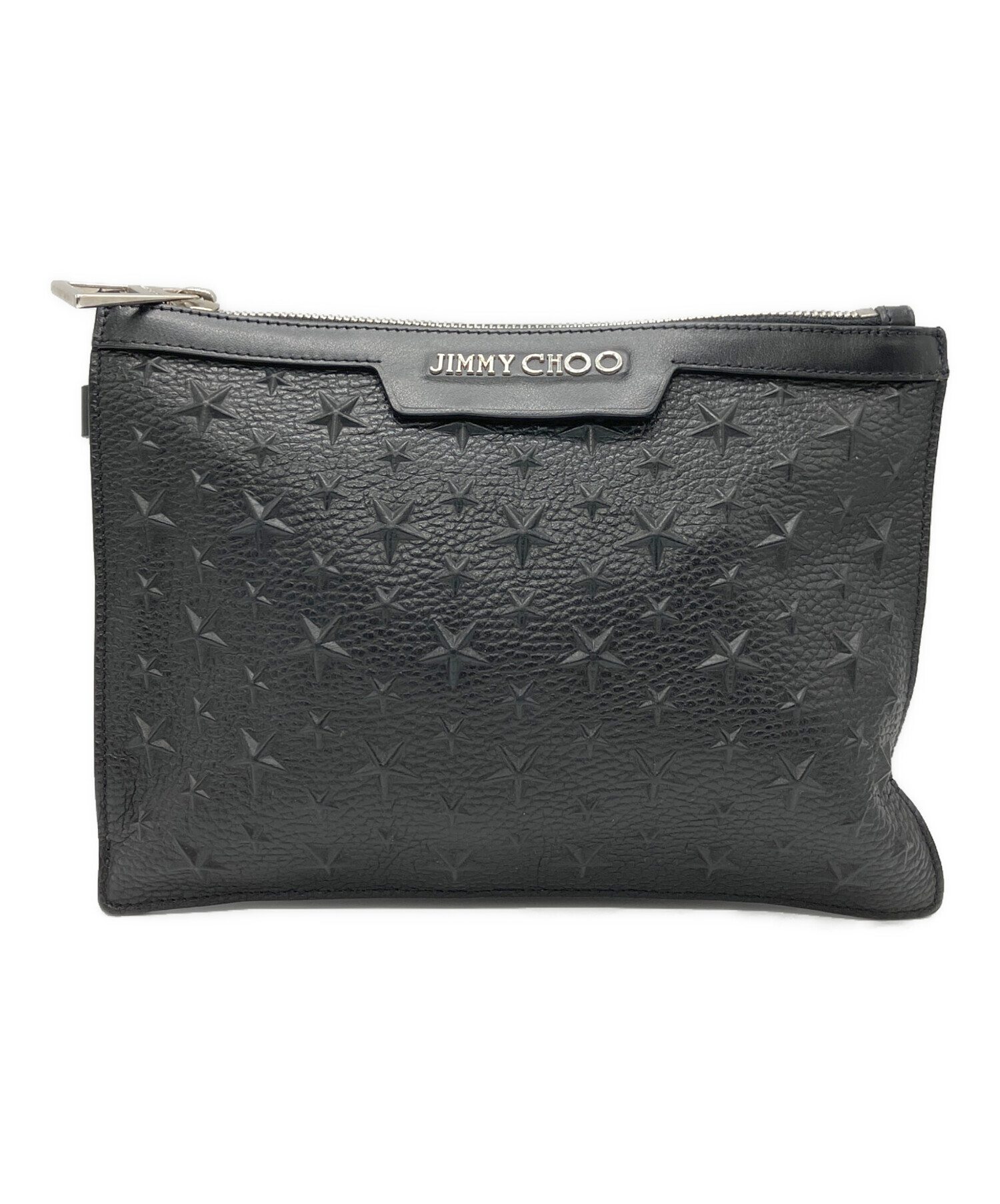 中古・古着通販】JIMMY CHOO (ジミーチュウ) セカンドバッグ ブラック 