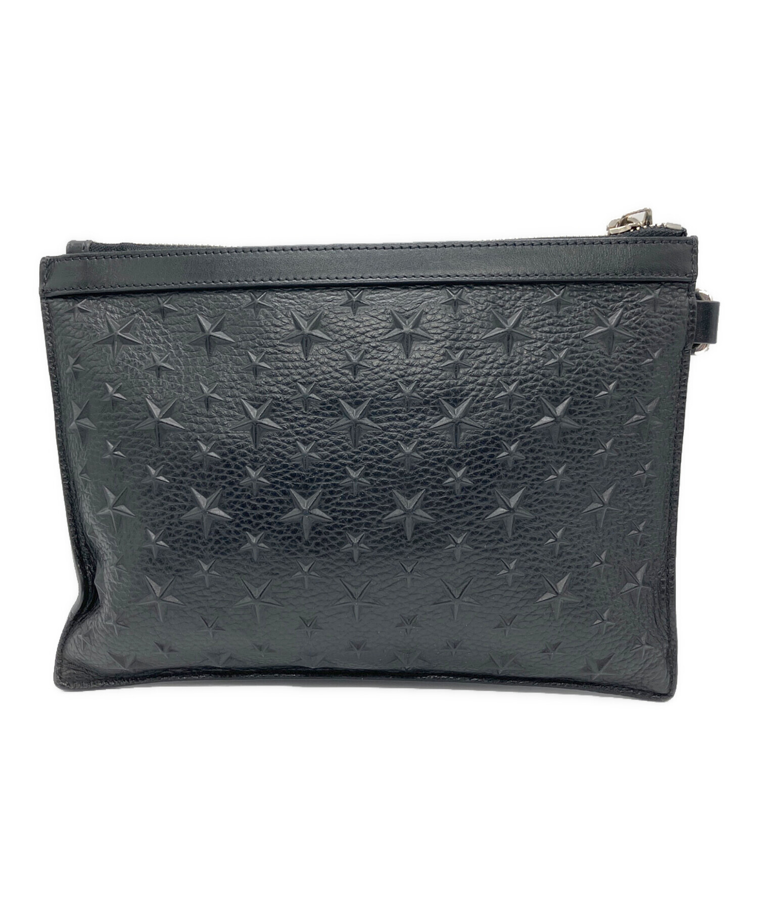 中古・古着通販】JIMMY CHOO (ジミーチュウ) セカンドバッグ ブラック 