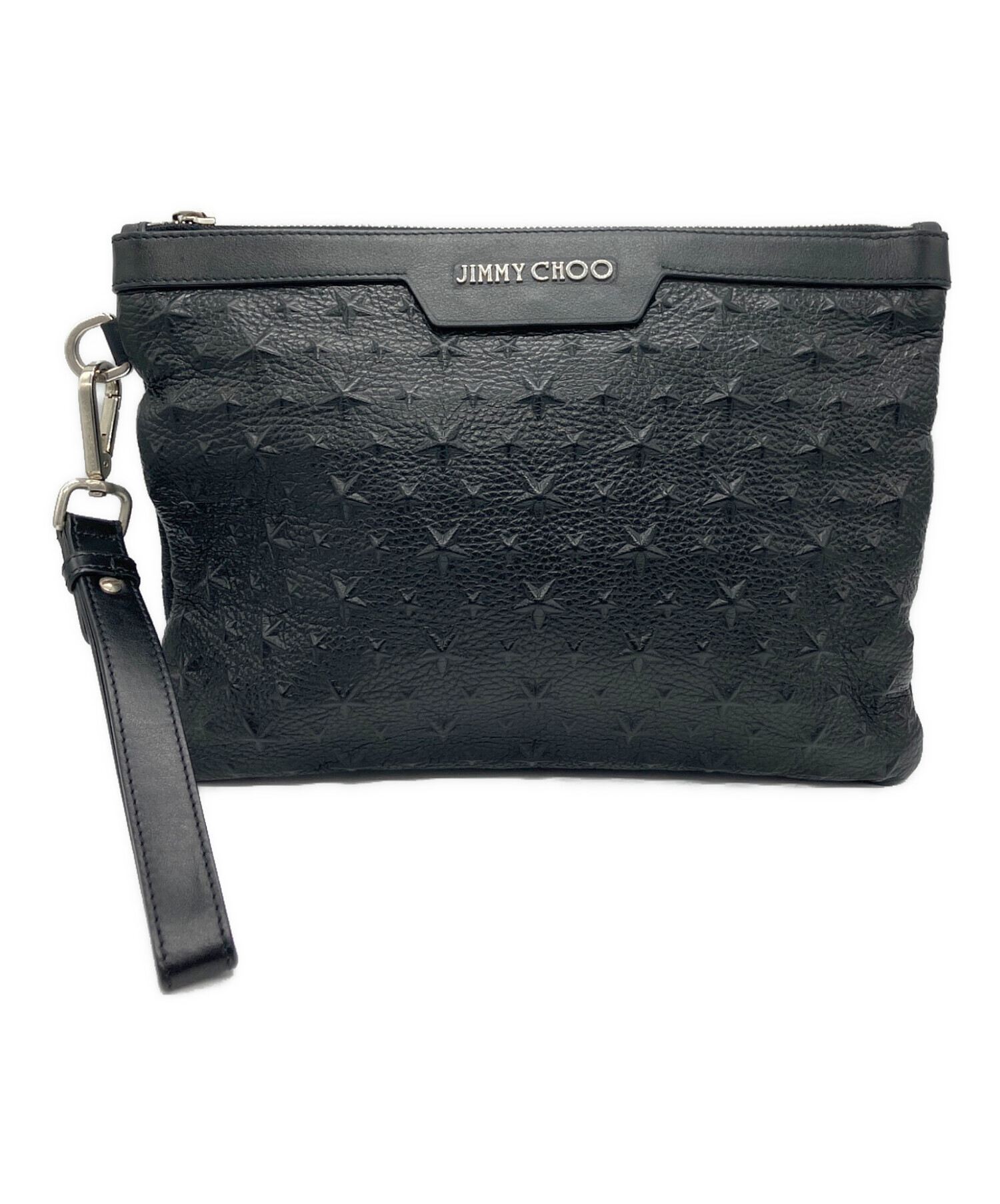 ジミーチュウ　クラッチバッグ 中古・古着通販】JIMMY CHOO (ジミーチュウ) クラッチバッグ ブラック