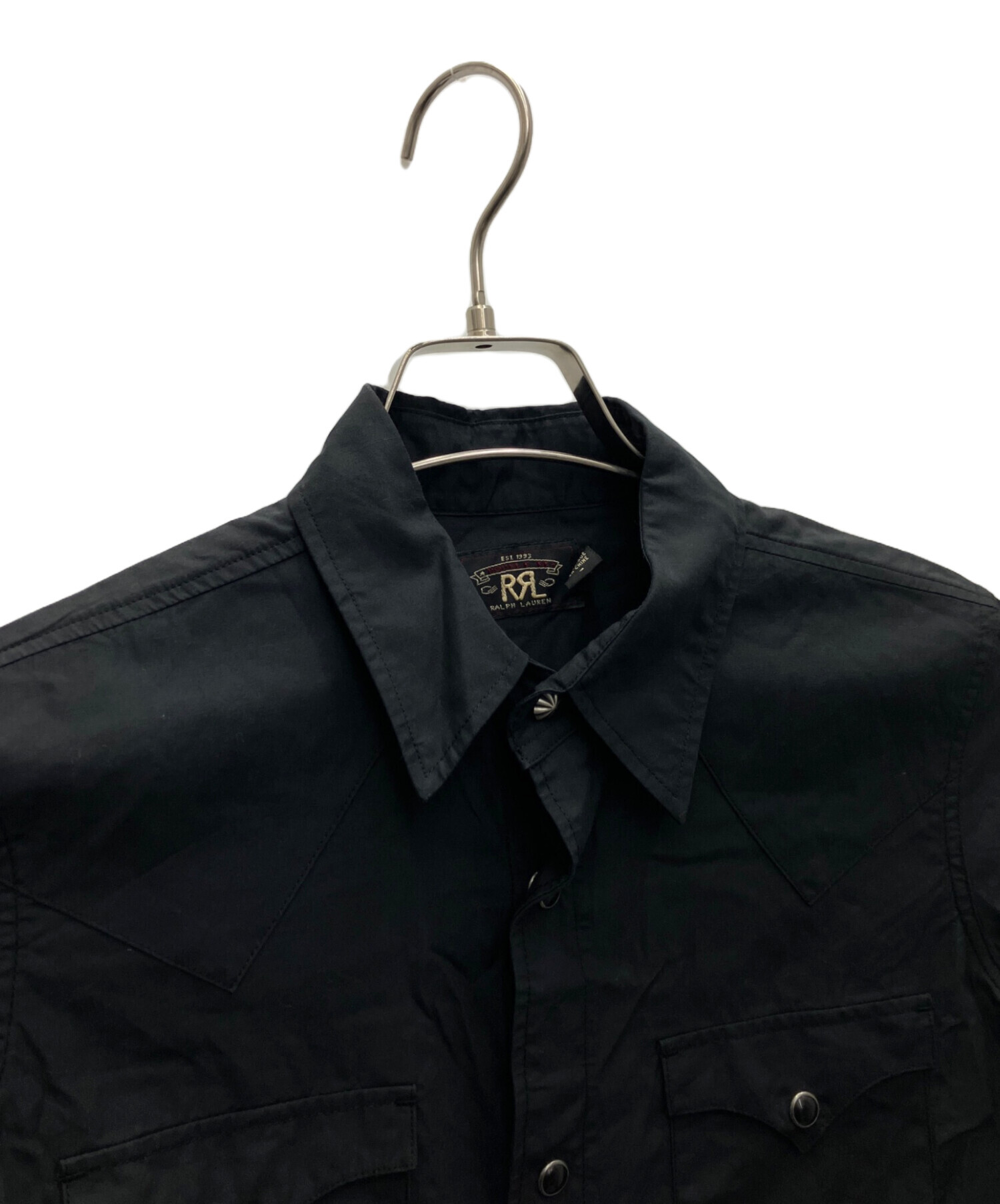 中古・古着通販】RRL (ダブルアールエル) ウエスタンシャツ ブラック 中古・古着通販】RRL (ダブルアールエル) ウエスタンシャツ ブラック