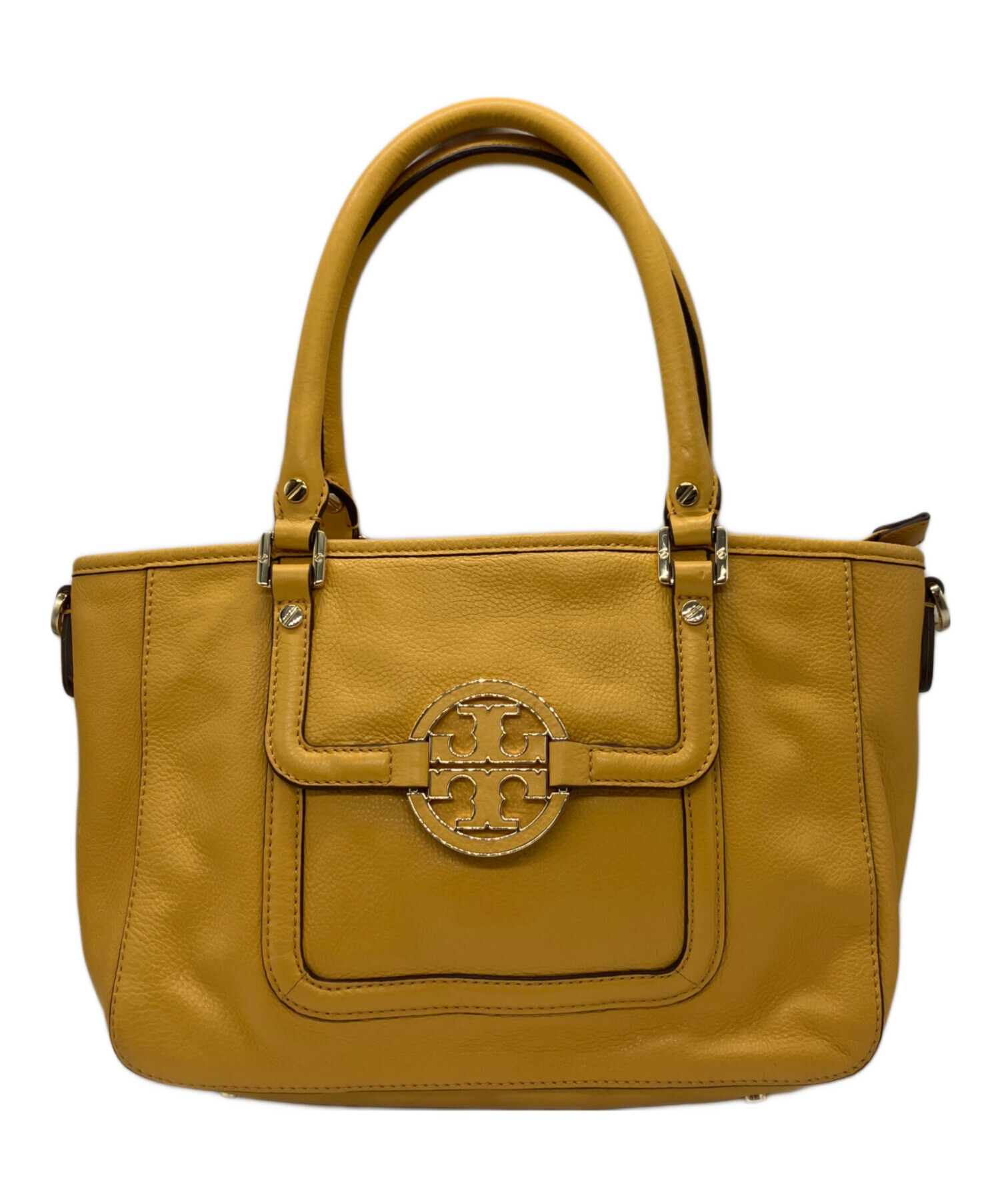Tory Burch イエロー レザー ハンドバッグ 中古・古着通販】TORY BURCH (トリーバーチ) 2WAYハンドバッグ