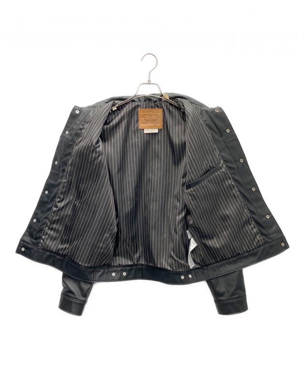 中古・古着通販】LEVI'S (リーバイス) レザージャケット ブラック