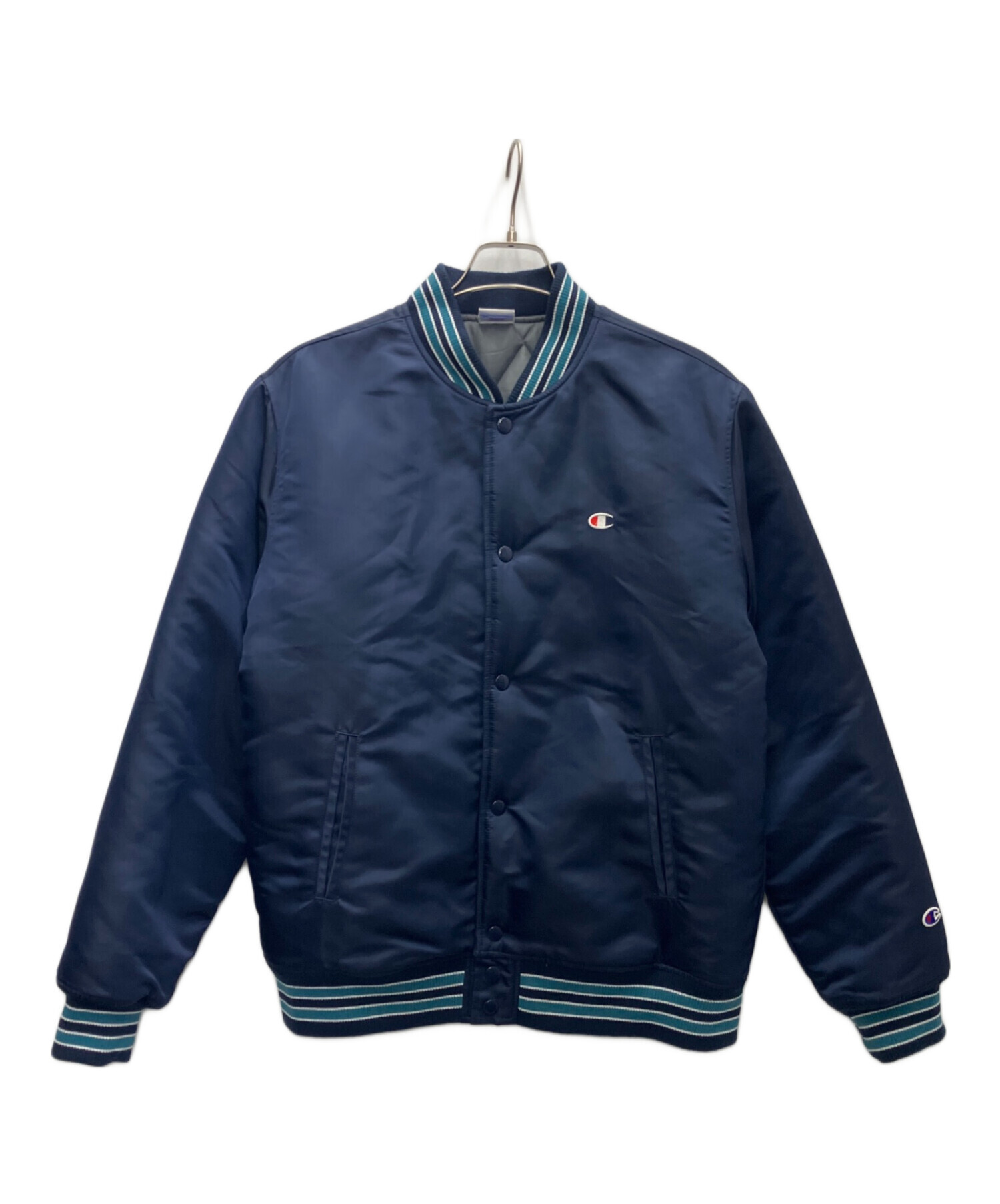 中古・古着通販】Champion (チャンピオン) スタジャン ネイビー サイズ 