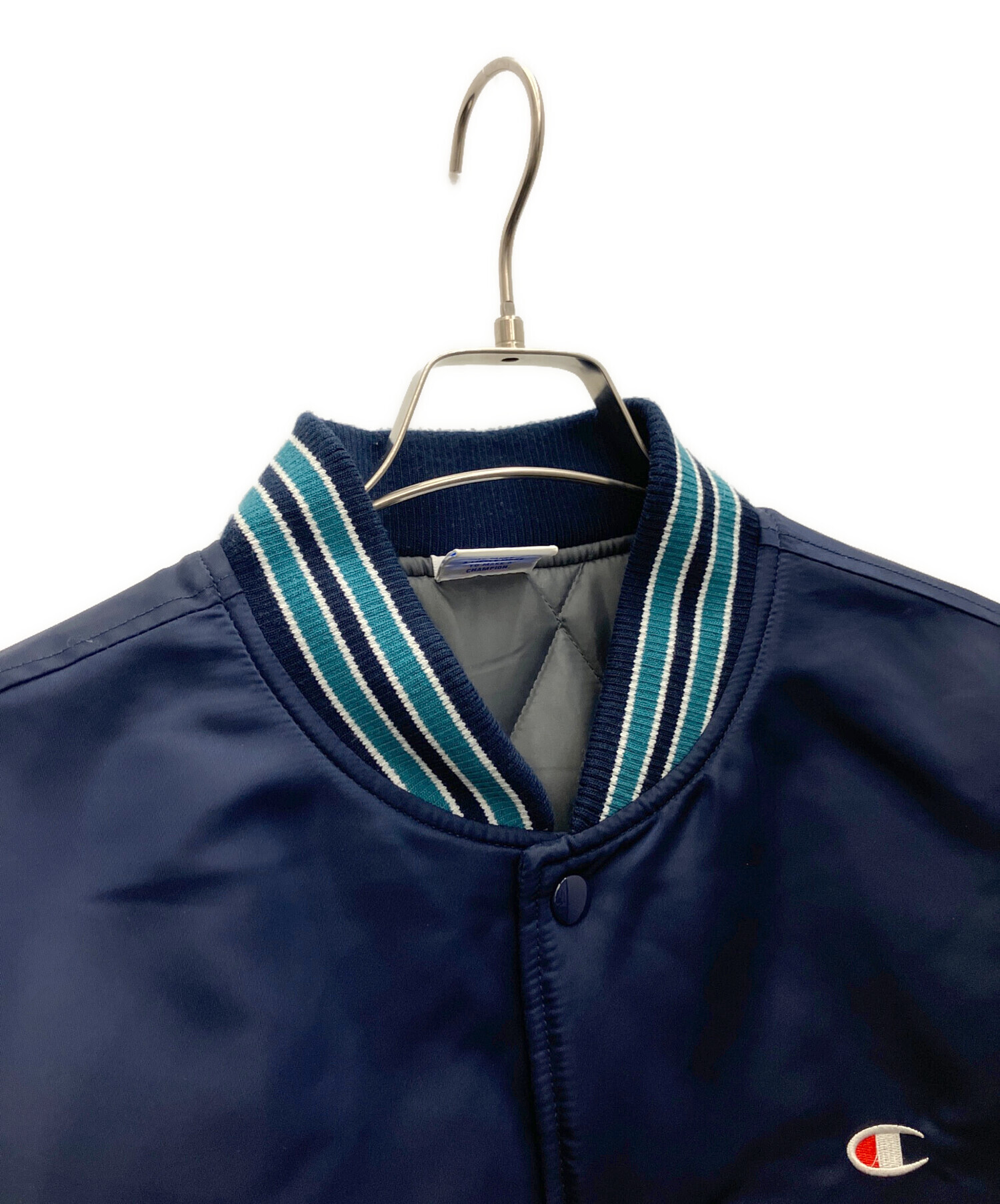 中古・古着通販】Champion (チャンピオン) スタジャン ネイビー サイズ 