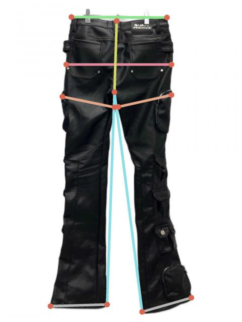 中古・古着通販】GUAPI (グアピ) レザーパンツ ブラック サイズ:SIZE36
