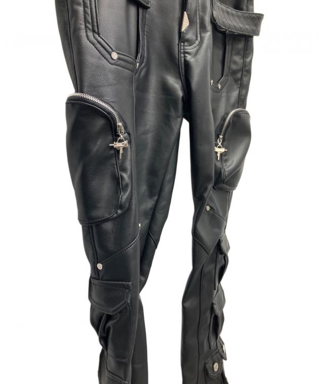 中古・古着通販】GUAPI (グアピ) レザーパンツ ブラック サイズ:SIZE36