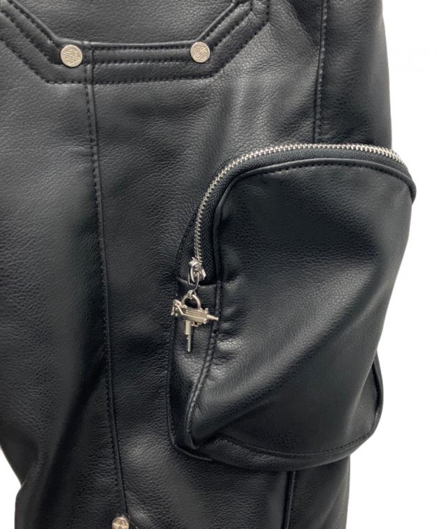中古・古着通販】GUAPI (グアピ) レザーパンツ ブラック サイズ:SIZE36