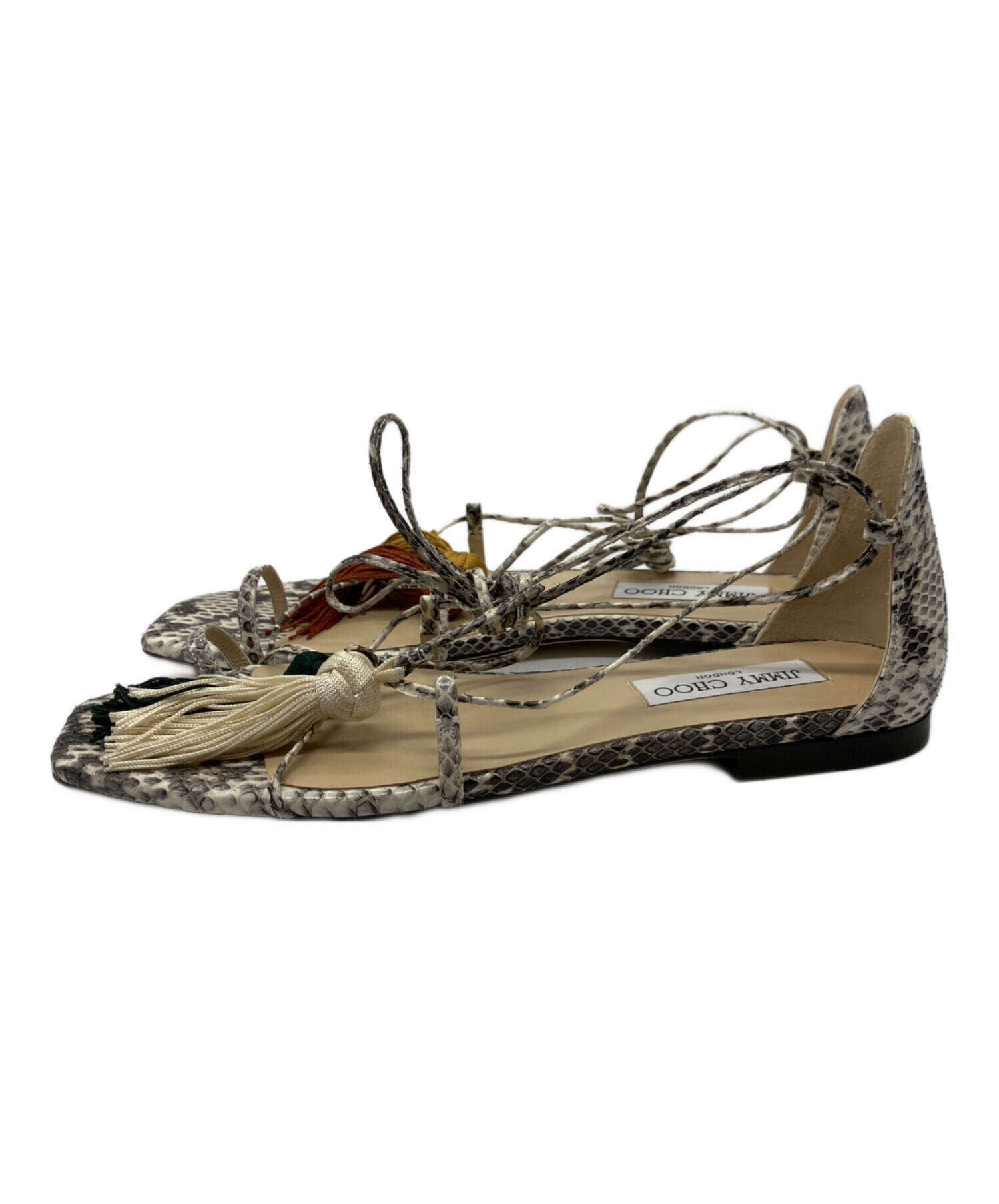 中古 JIMMY CHOO | ジミーチュウ サンダル 中古・古着通販】JIMMY CHOO (ジミーチュウ) サンダル ブラック