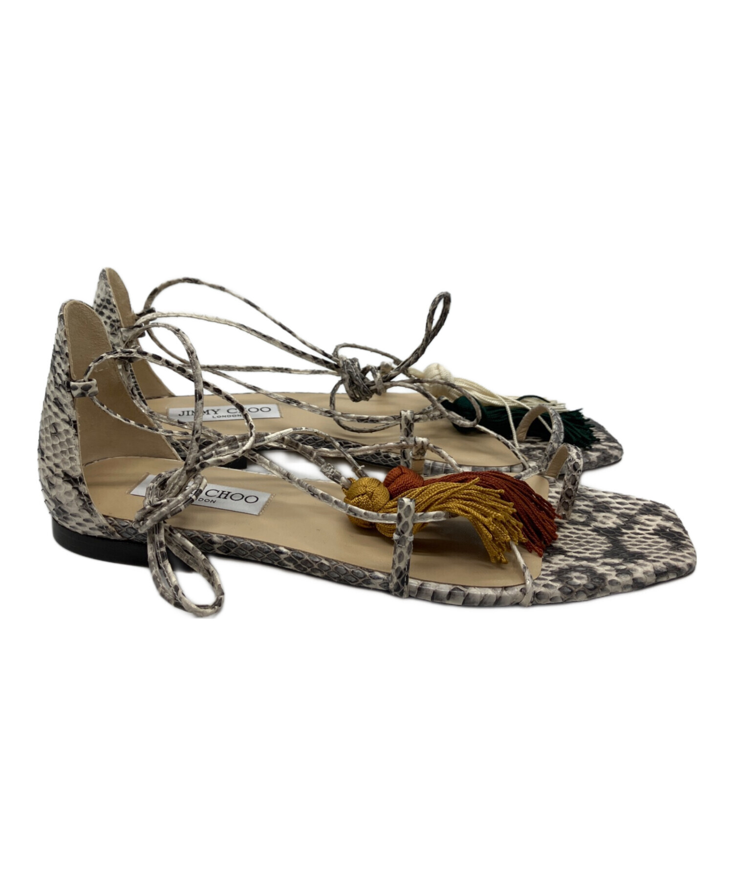 中古・古着通販】JIMMY CHOO (ジミーチュウ) サンダル ブラック