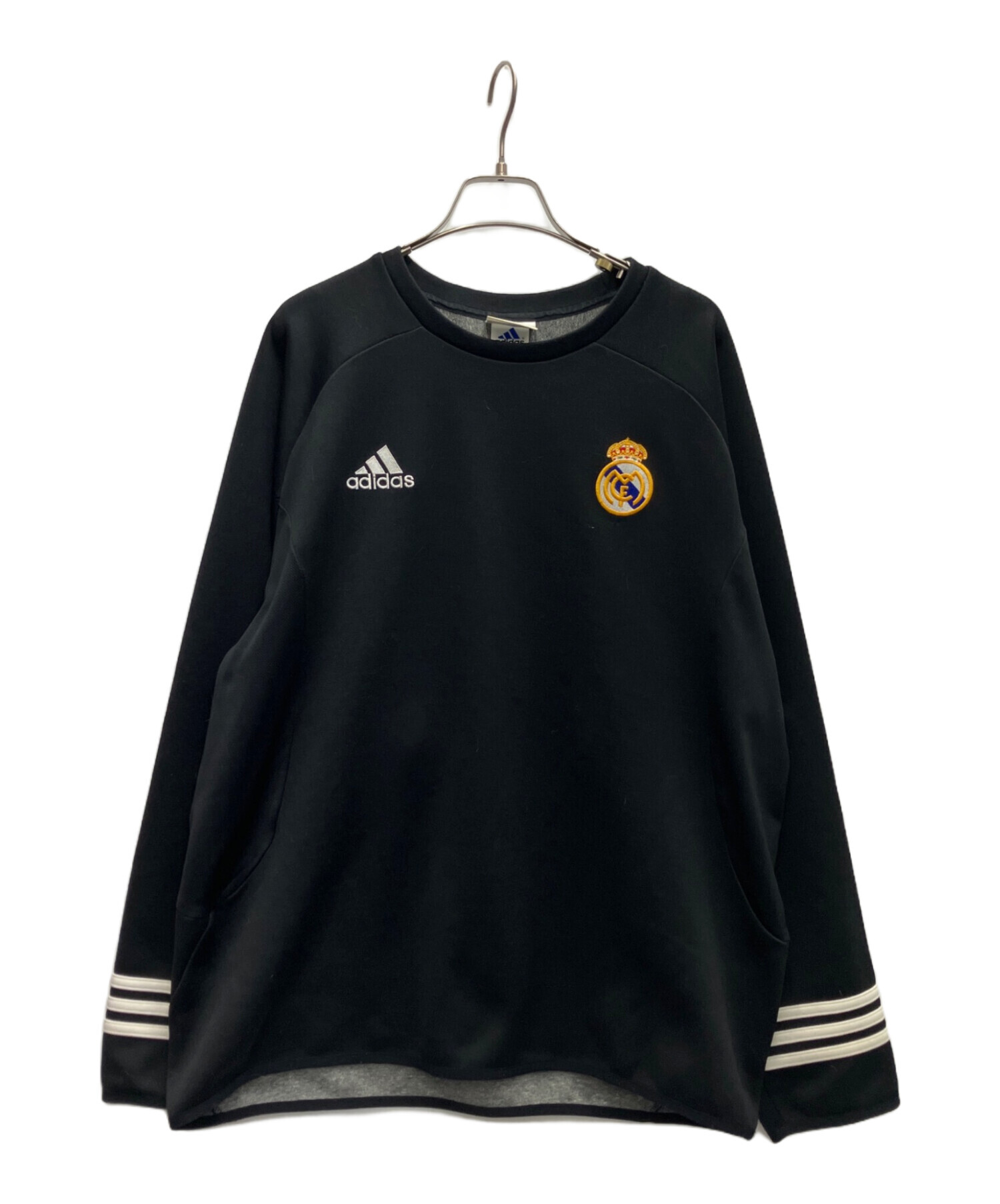 中古・古着通販】adidas (アディダス) 長袖カットソー ブラック サイズ 