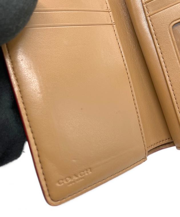中古・古着通販】COACH (コーチ) 2つ折り財布 ベージュ｜ブランド